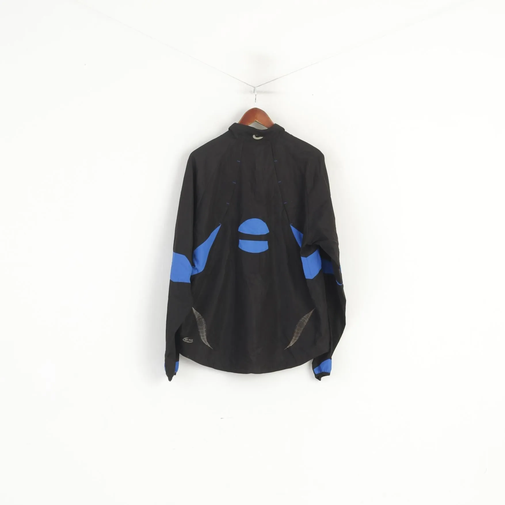 Pro Touch Men L Jacket Black Sportswear Reflective Vintage Zip Up Run Activewear Top