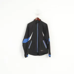 Pro Touch Men L Jacket Black Sportswear Reflective Vintage Zip Up Run Activewear Top