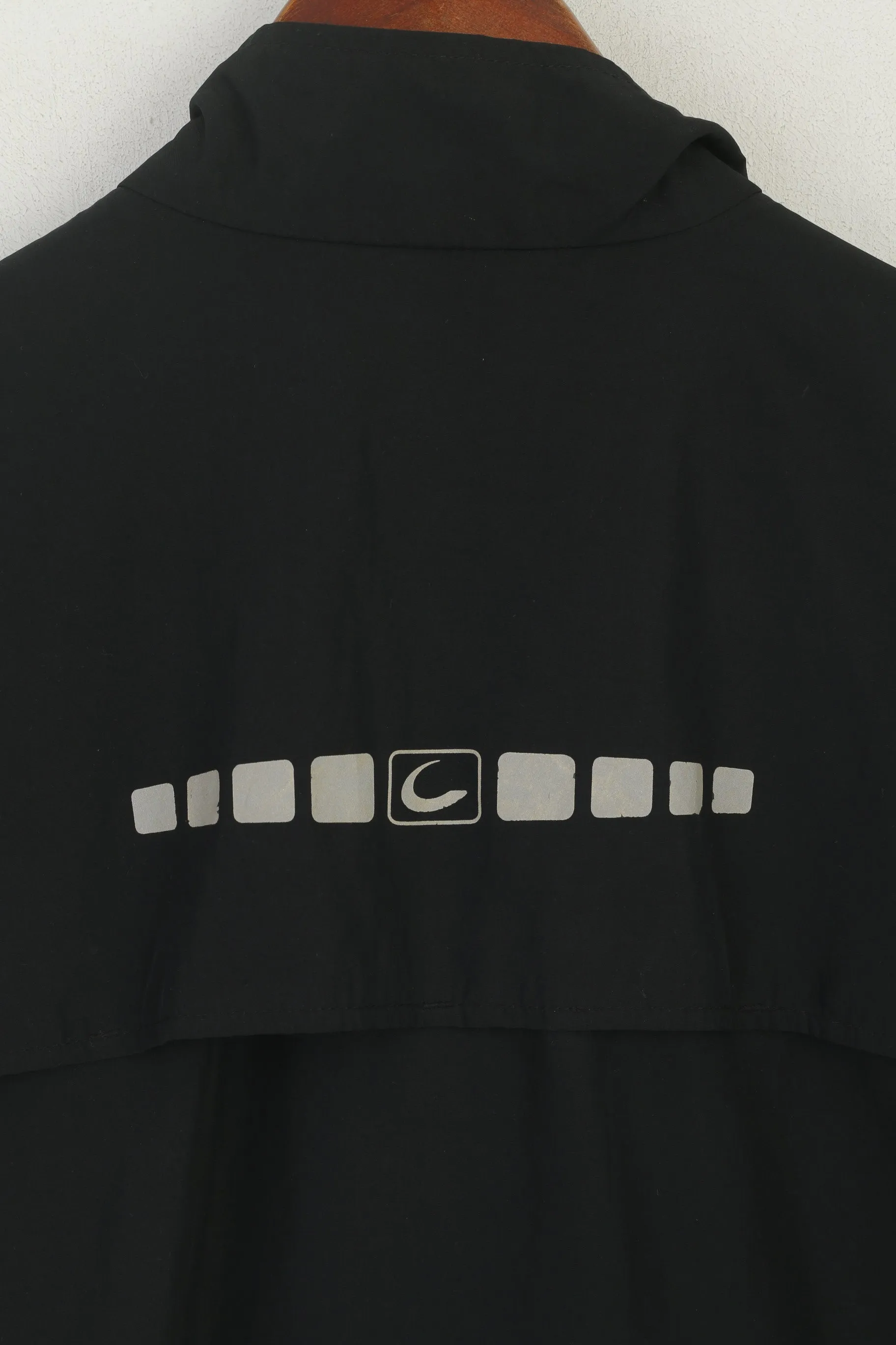 Pro Touch Men S Jacket Black Vintage Lightweight Reflective Full Zip Sportswear Top