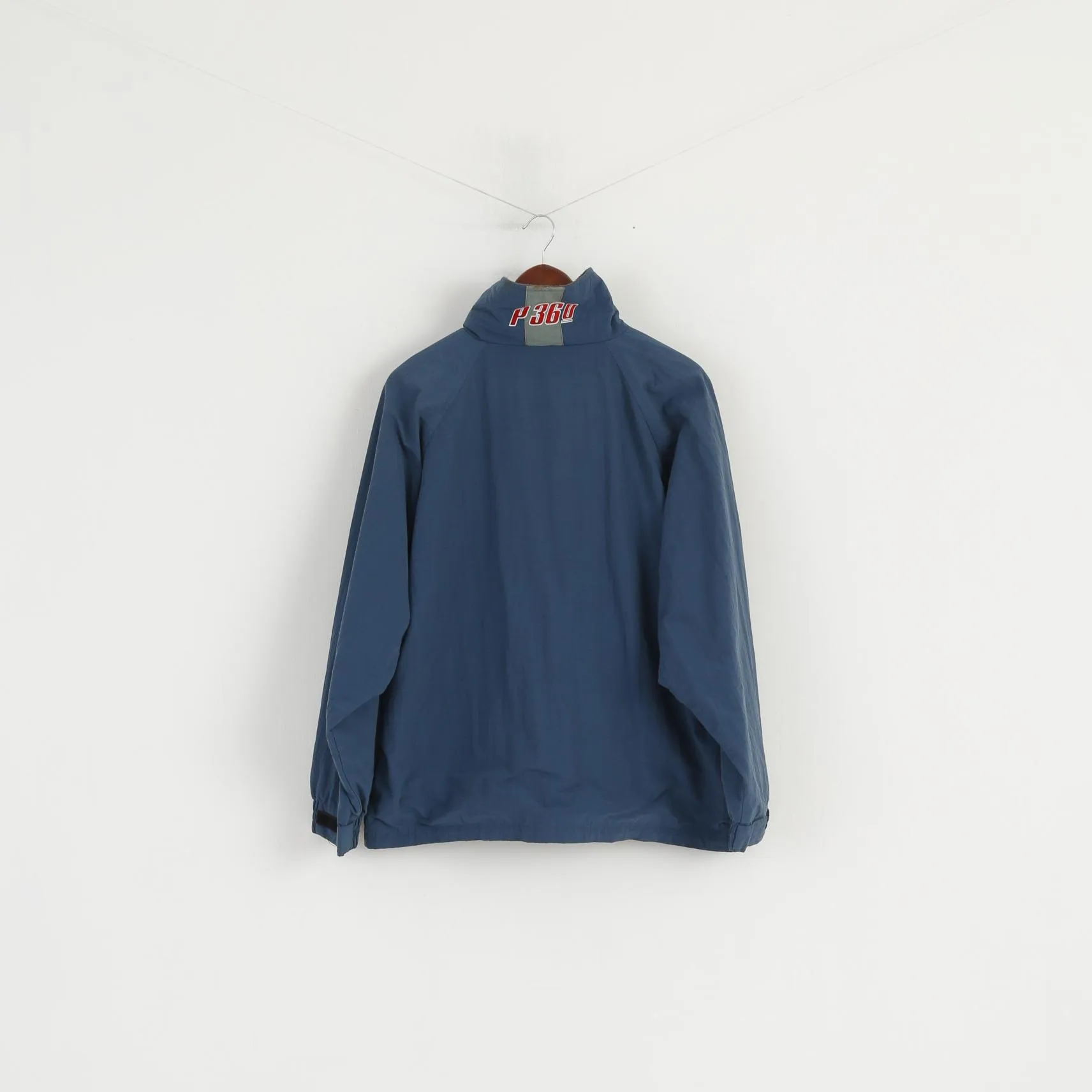 Puma Men L Jacket Blue Nylon Perform 360 Full Zipper Vintage Casual Top