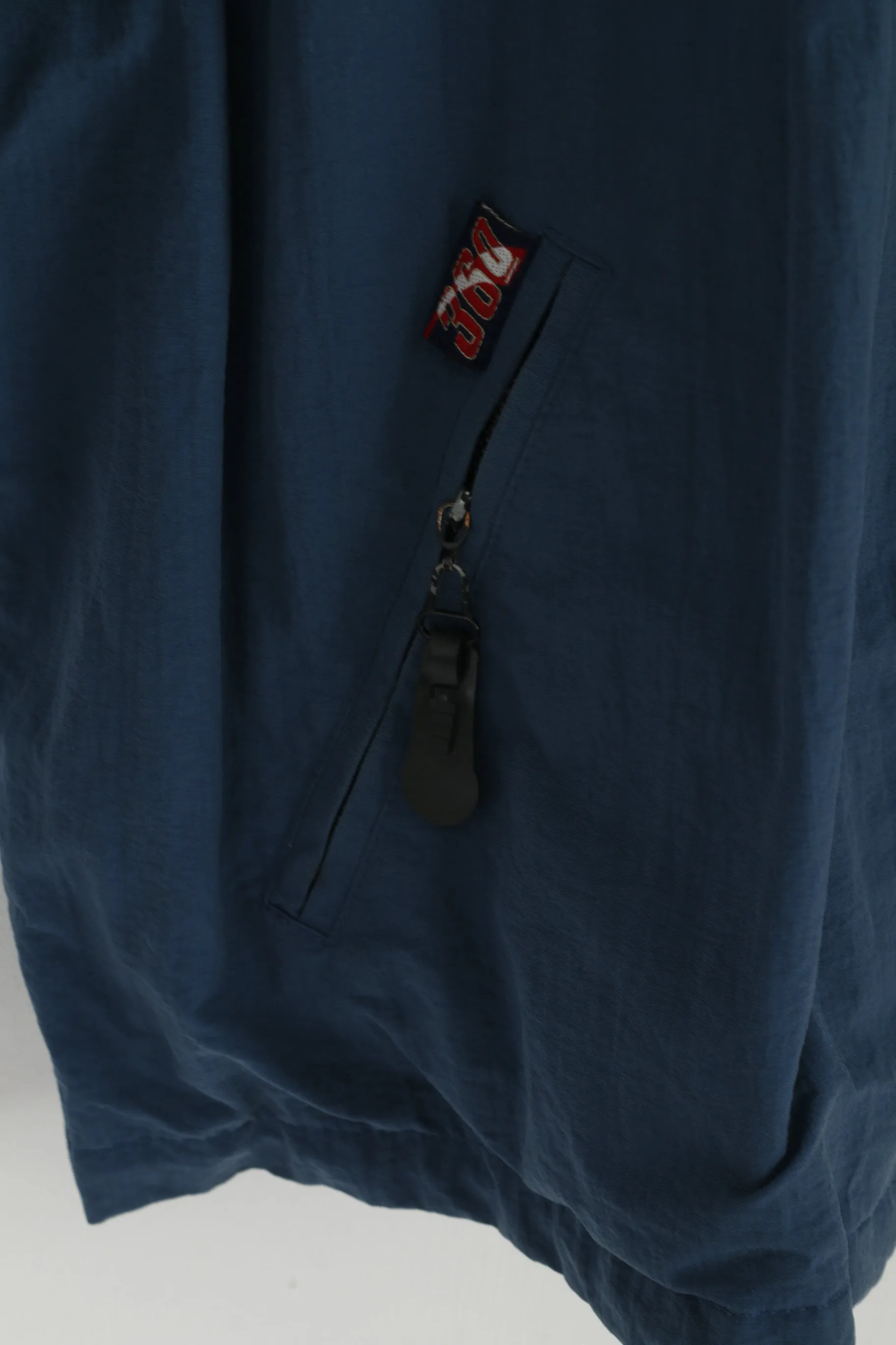 Puma Men L Jacket Blue Nylon Perform 360 Full Zipper Vintage Casual Top
