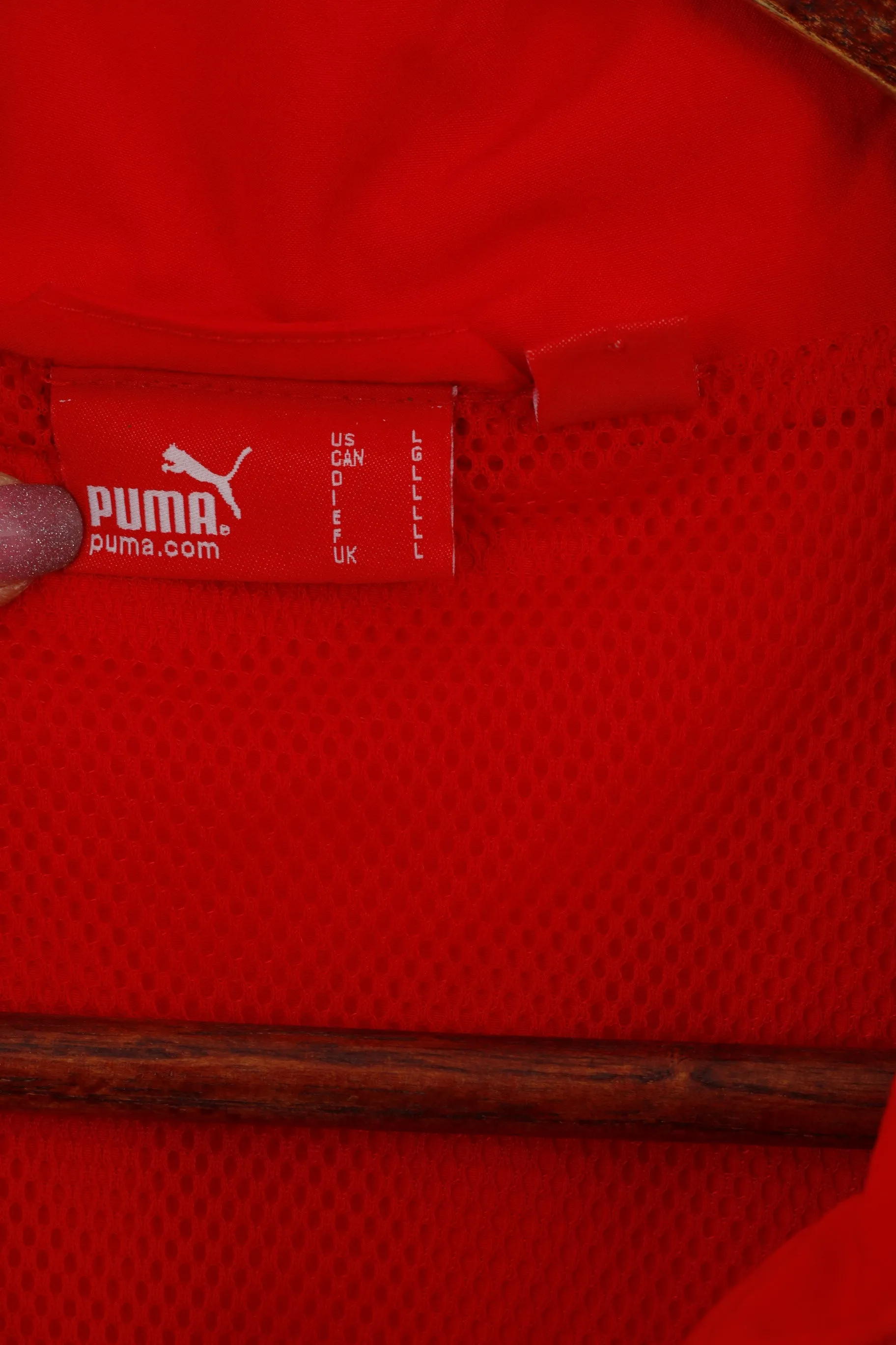 Puma Men L Jacket Red IFK Linköping Friidrott Lightweight Sportswear Zip Up Top