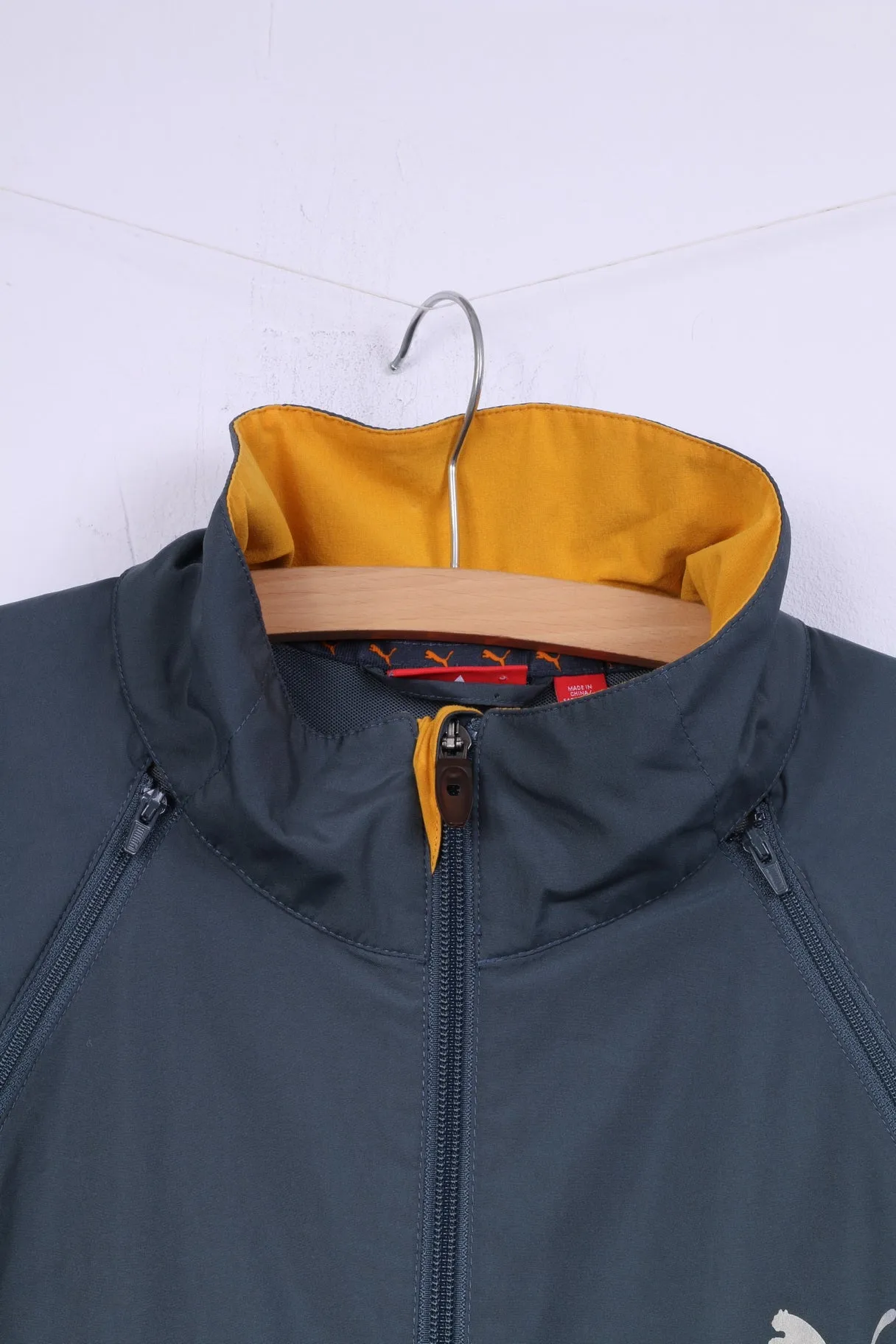Puma Men L Jacket Sea Green Lightweight Run Zip Up Removable Sleeves Top