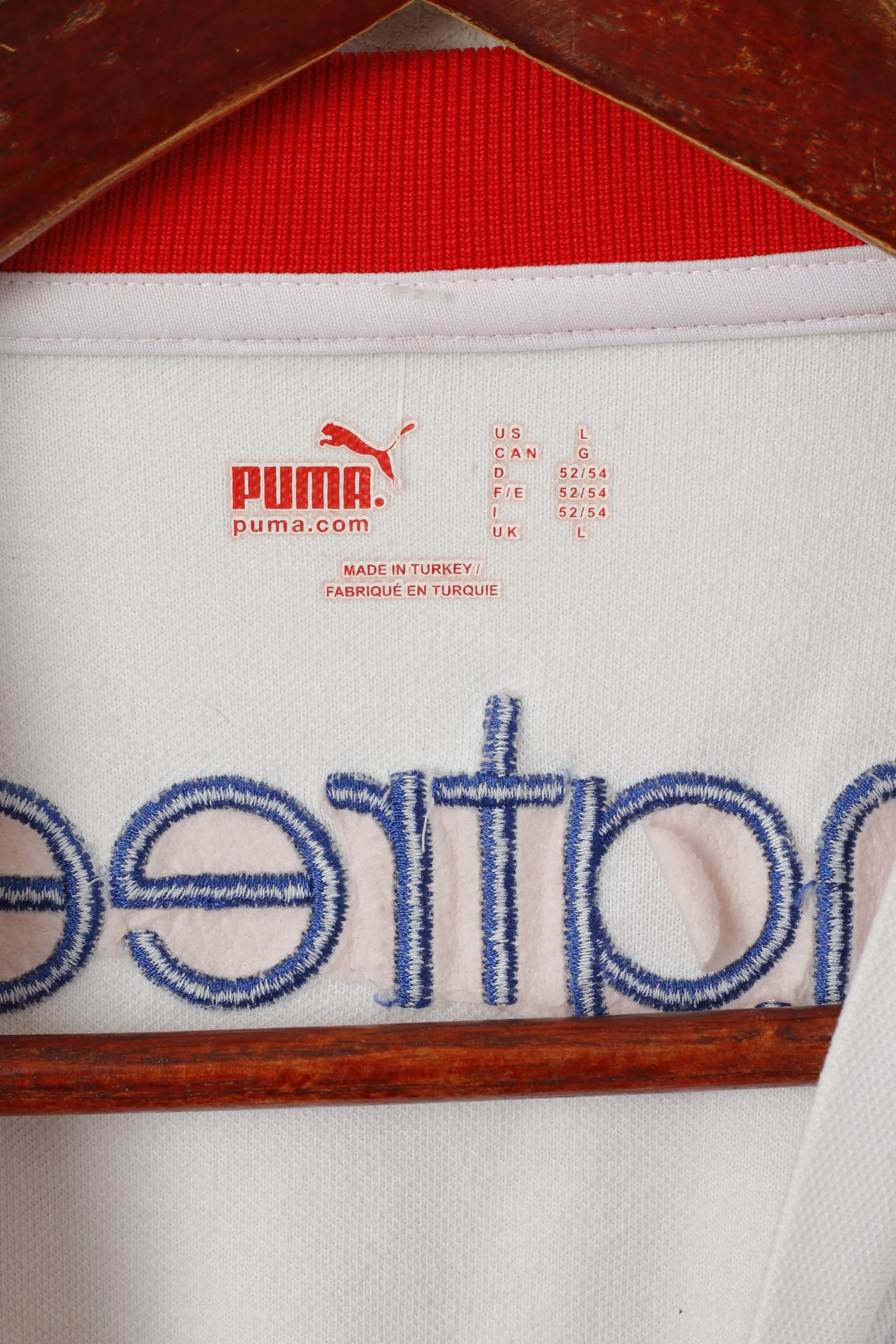 Puma Men L Shirt White Red St. Hellens Rugby League Club Sportswear Jersey Top