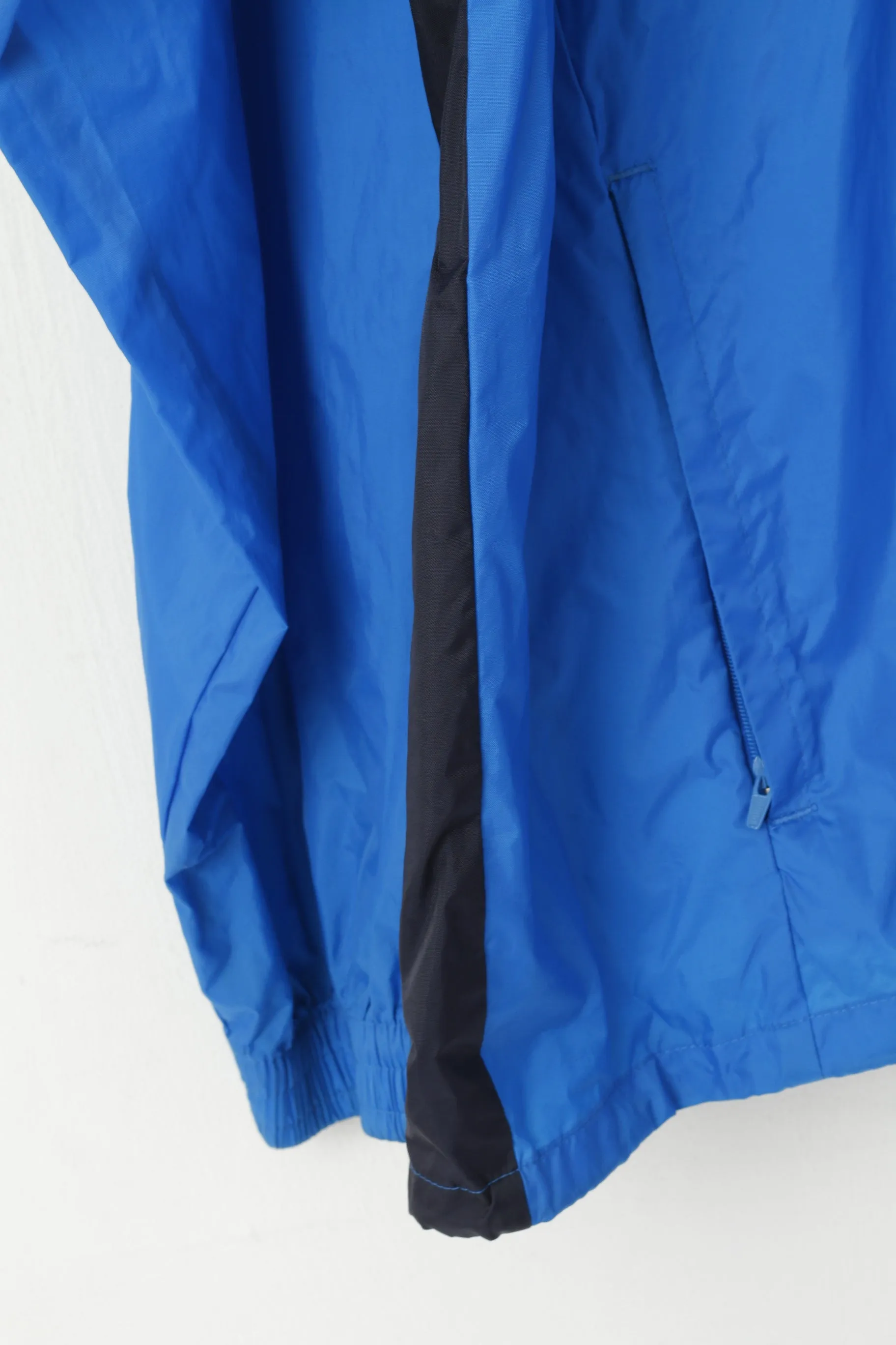 Puma Men XL Jacket Blue Nylon Waterproof Hooded Outdoor Full Zip Top