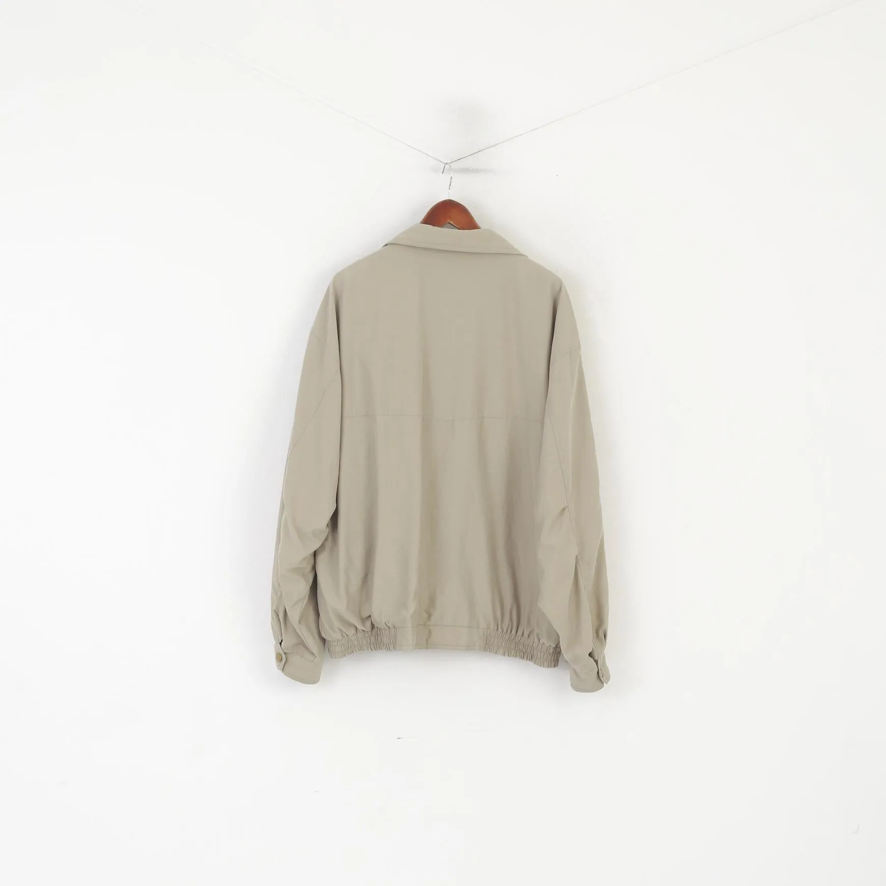 Pyramax Men 56 XL Bomber Jacket Caffe Vintage Outdoor Full Zipper Lightweight Top