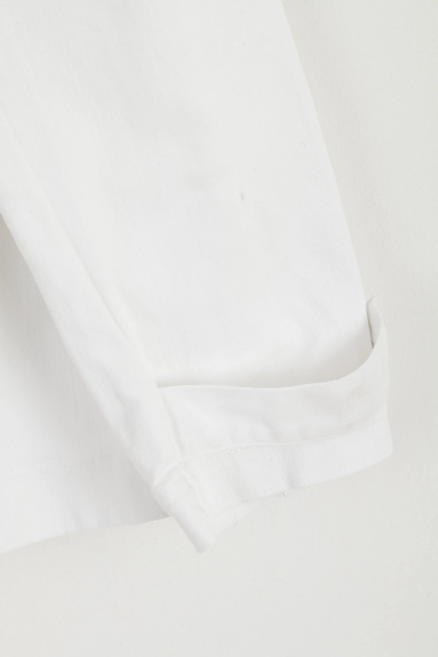 Ralph Lauren Jeans Co. Premium Women L Jacket White Cropped Cotton Blazer Keystone