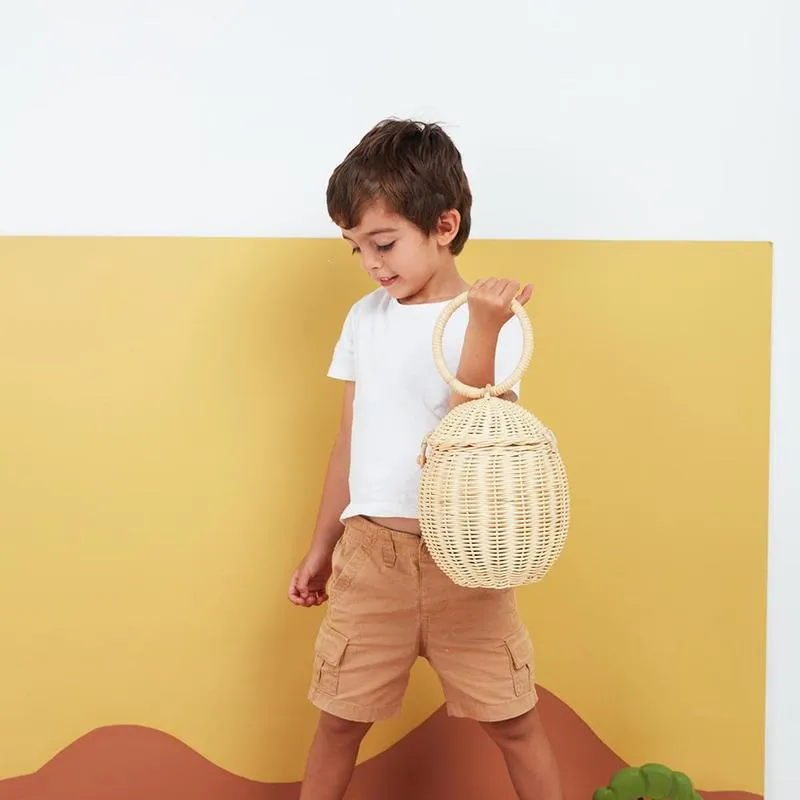 RATTAN EGG BASKET
