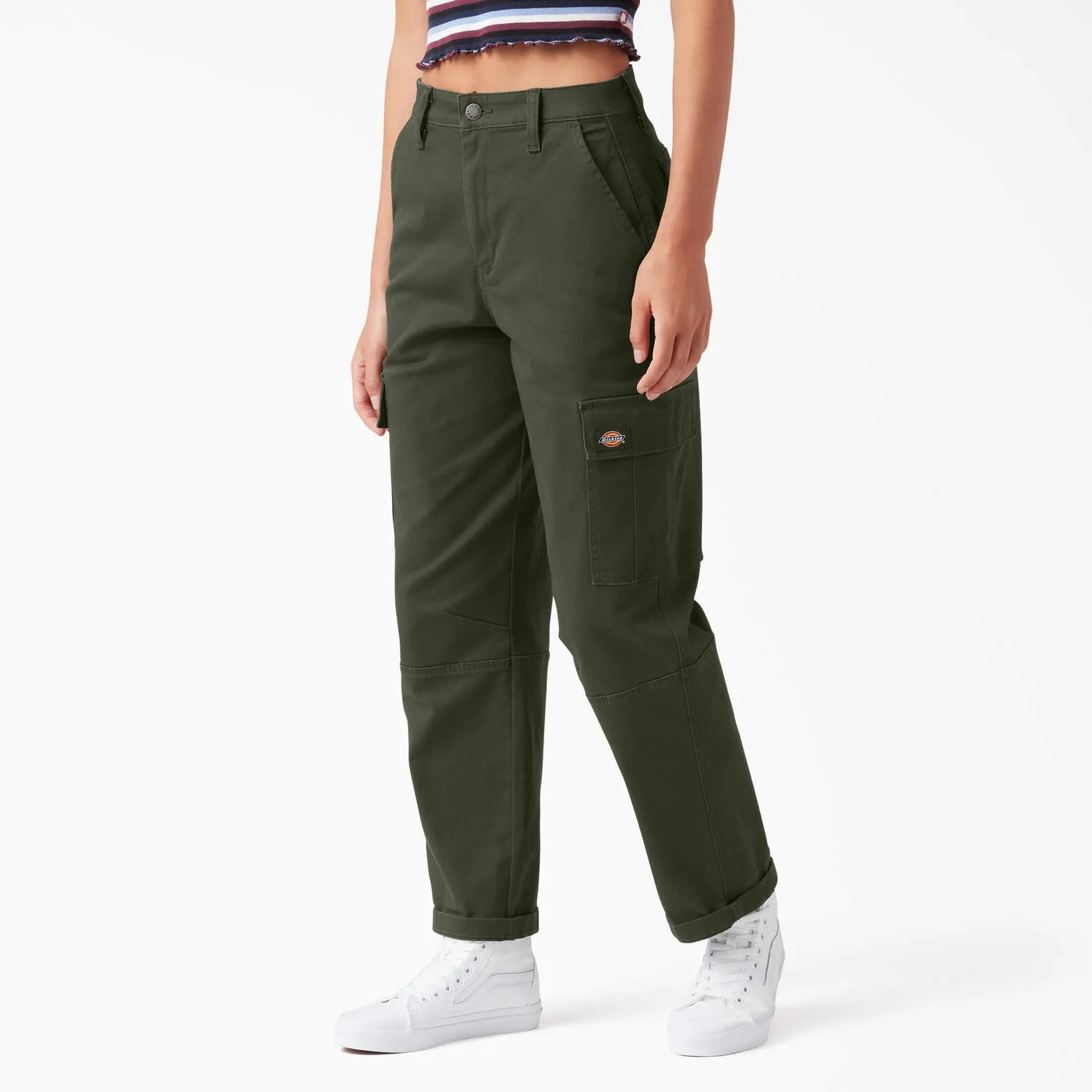 Reformation Dickies Women's Relaxed Fit Cropped Cargo Pants