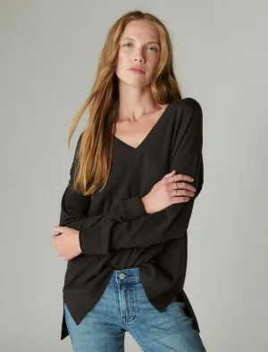 Reformation Lucky Brand Women's Cloud Soft V Neck Sweater