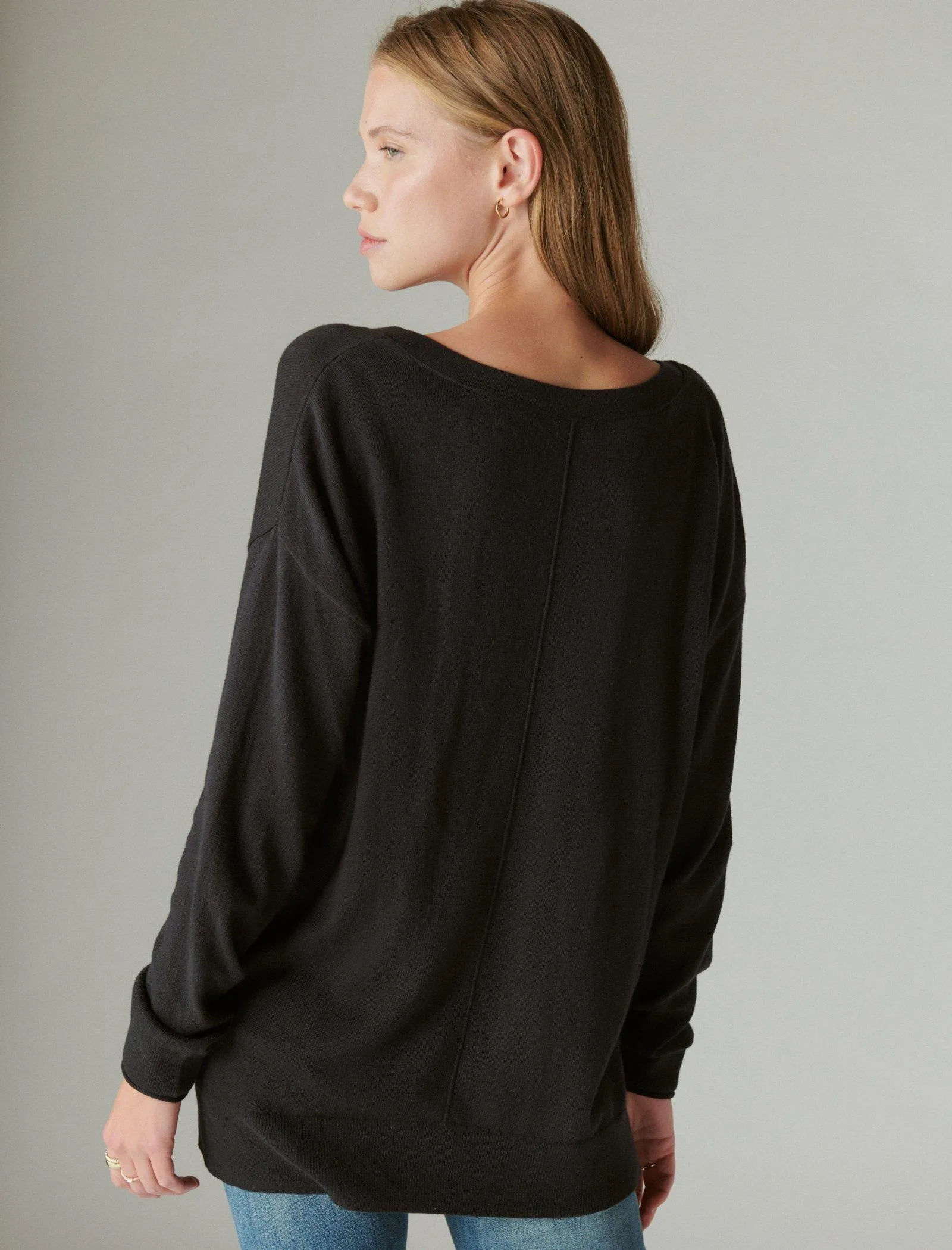 Reformation Lucky Brand Women's Cloud Soft V Neck Sweater