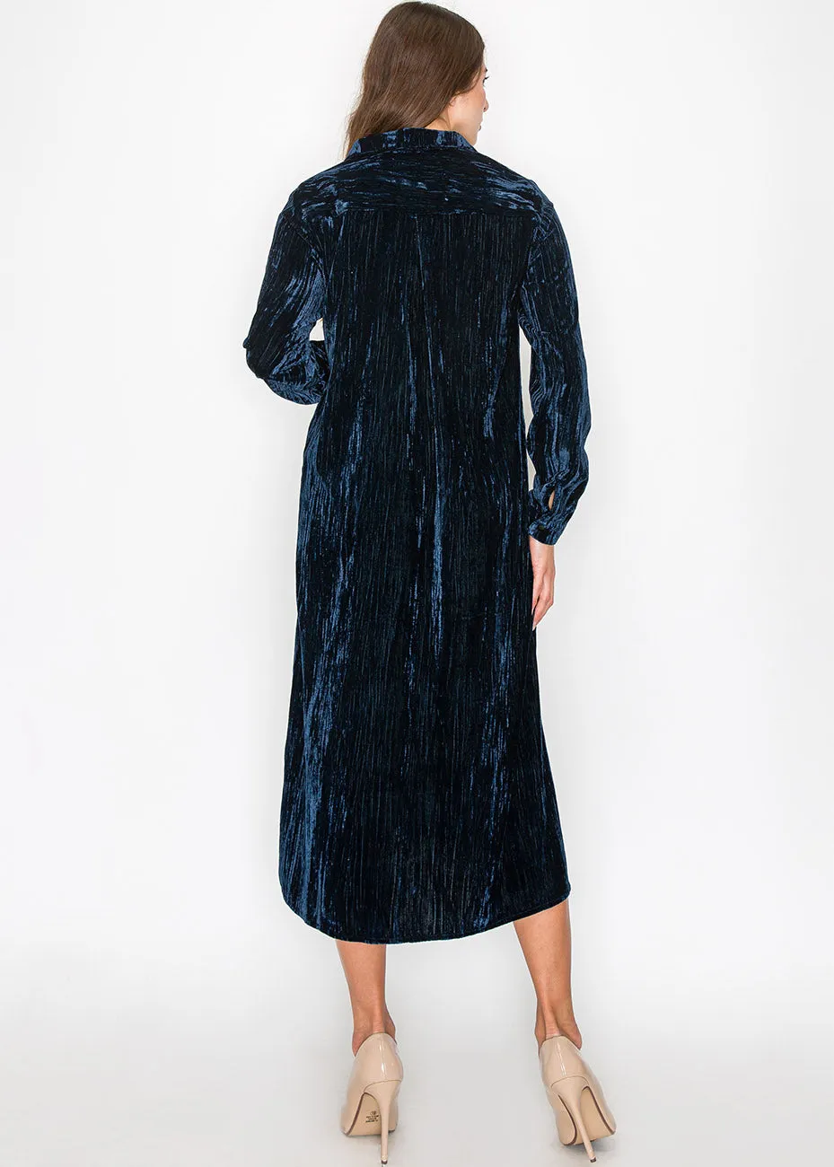 Reformation Ocean Depths Velvet Dress