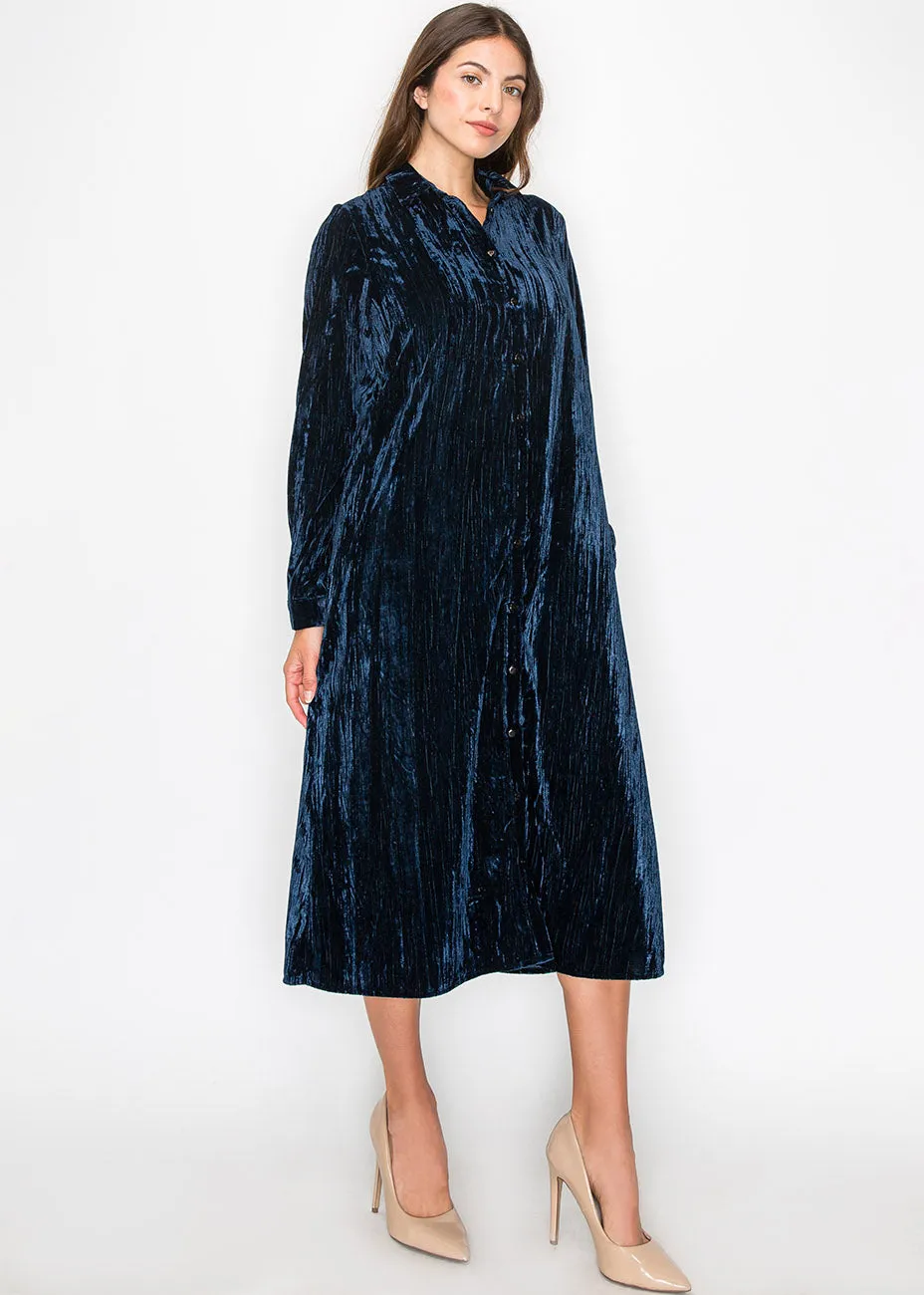 Reformation Ocean Depths Velvet Dress