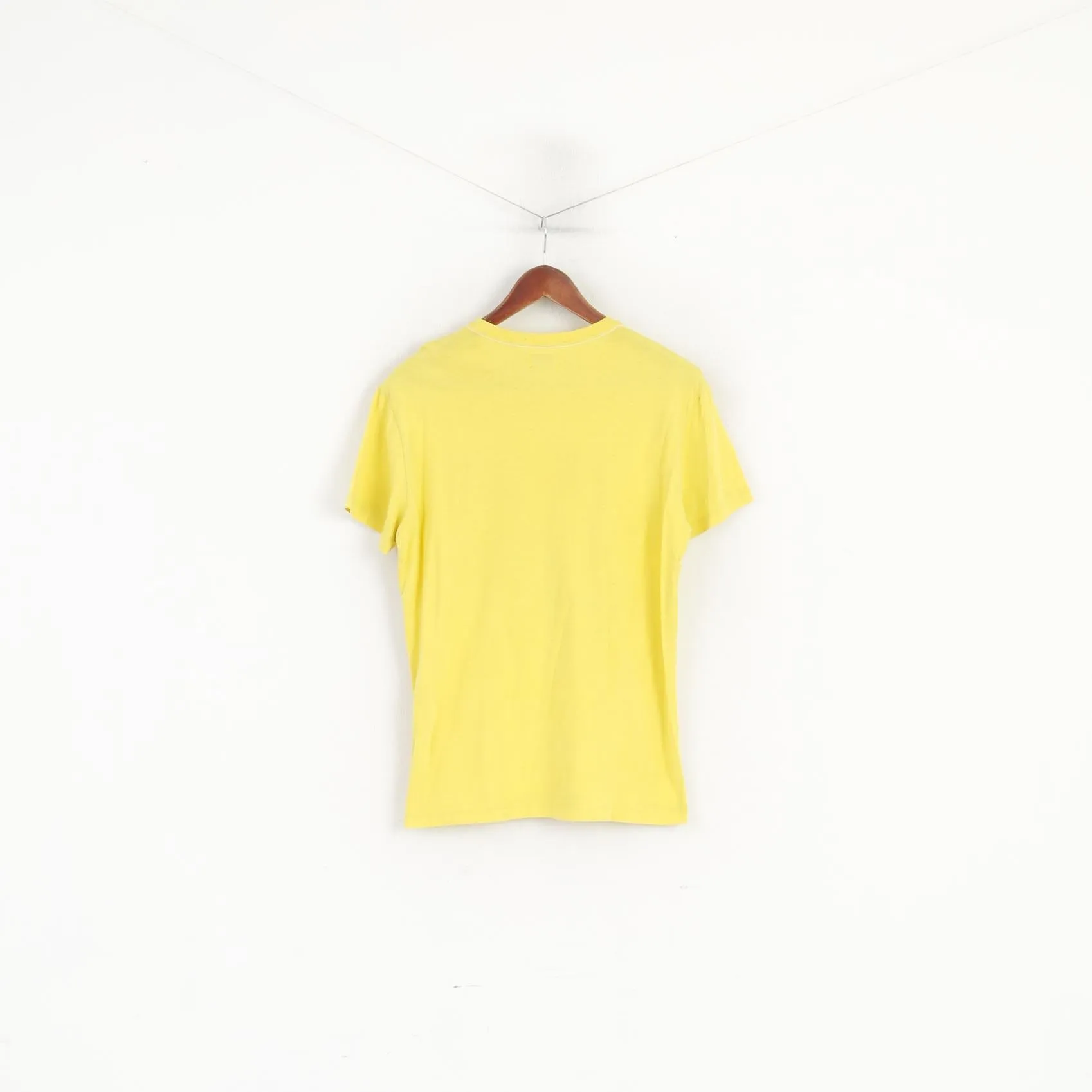 Replay Men M Shirt Yellow Graphic Cotton Pretty Little Dog Crew Neck Top