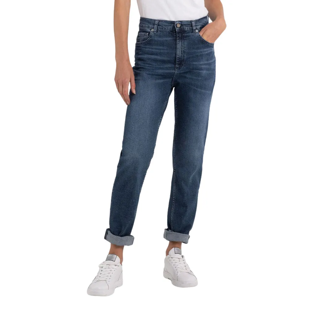 Replay Women's High Waist Tapered Leg Jeans