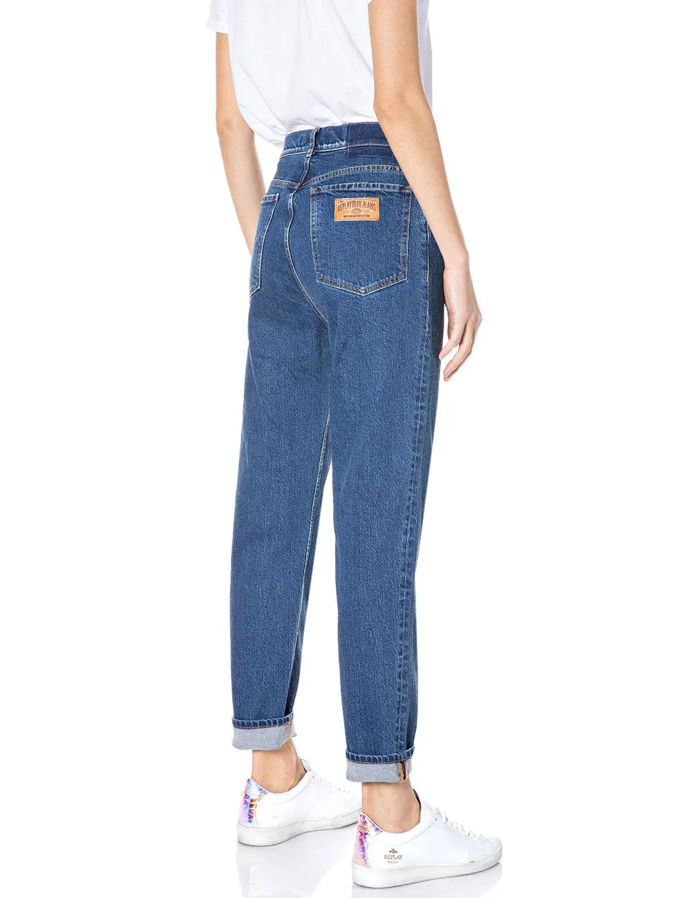 Replay Women's High Waist Tapered Leg Jeans