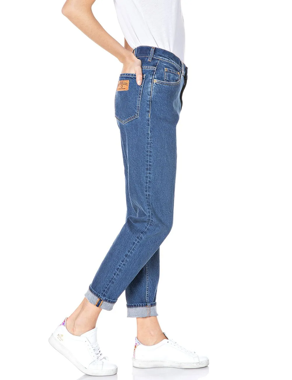 Replay Women's High Waist Tapered Leg Jeans