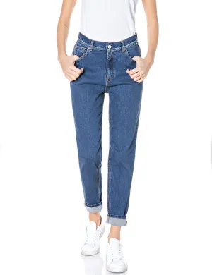 Replay Women's High Waist Tapered Leg Jeans