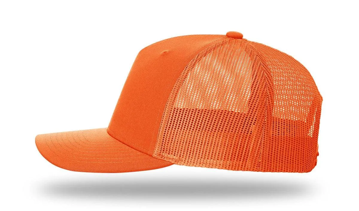 Richardson Blaze Orange Five Panel Trucker