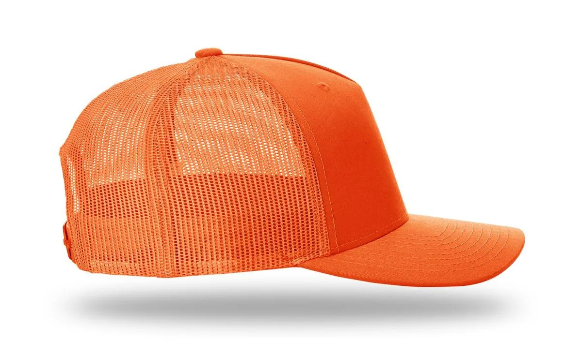 Richardson Blaze Orange Five Panel Trucker