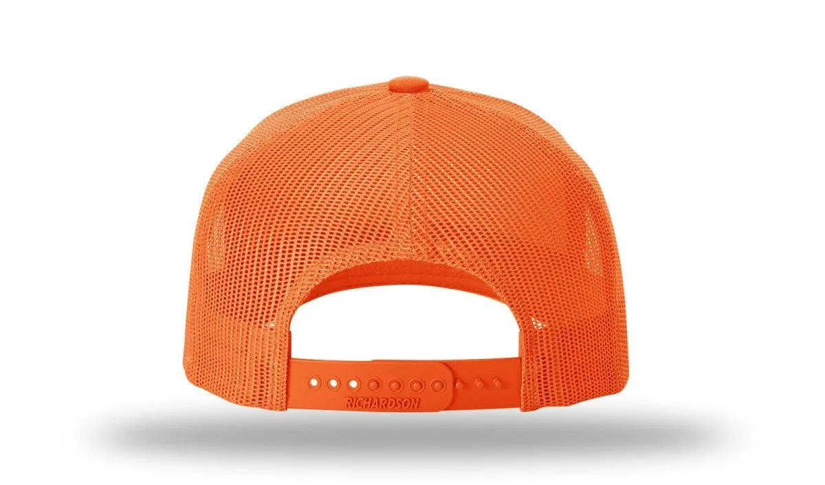 Richardson Blaze Orange Five Panel Trucker
