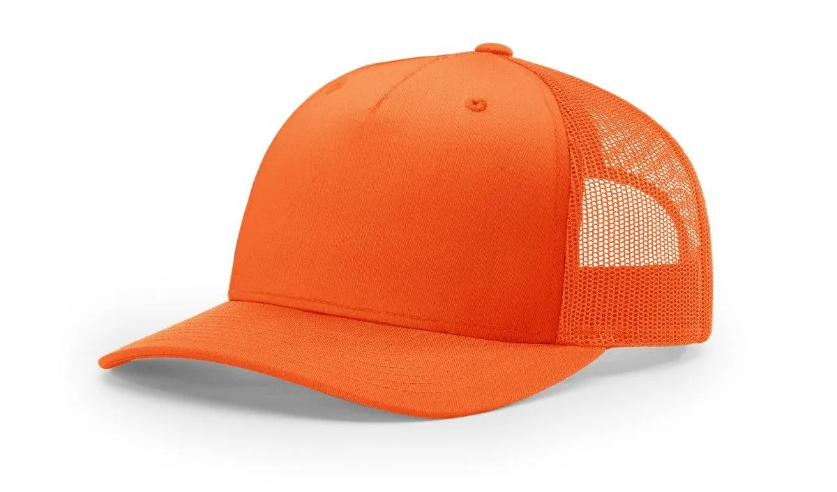 Richardson Blaze Orange Five Panel Trucker