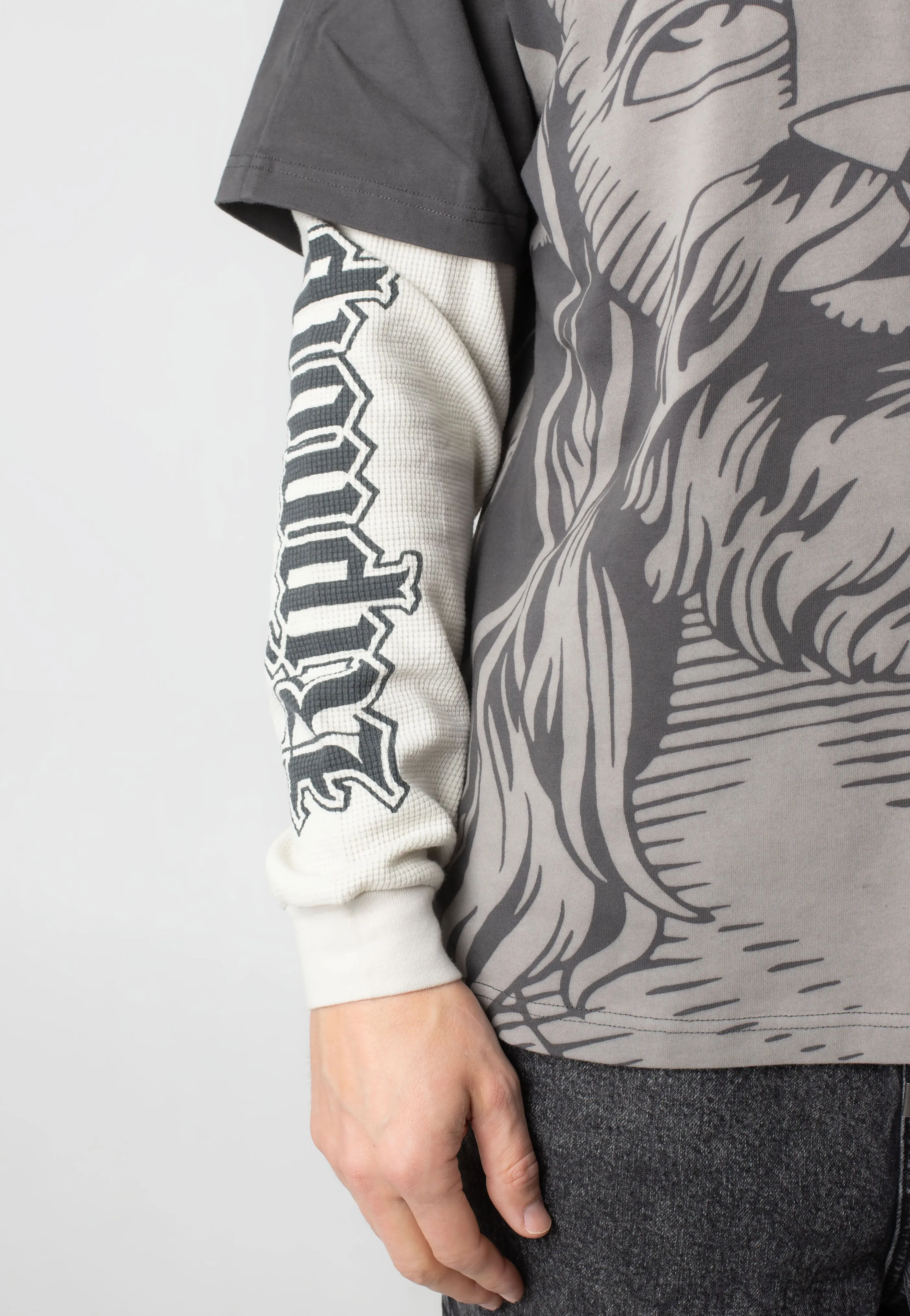 RIPNDIP - Lord Savior Double Sleeve Dark Charcoal - Sweater