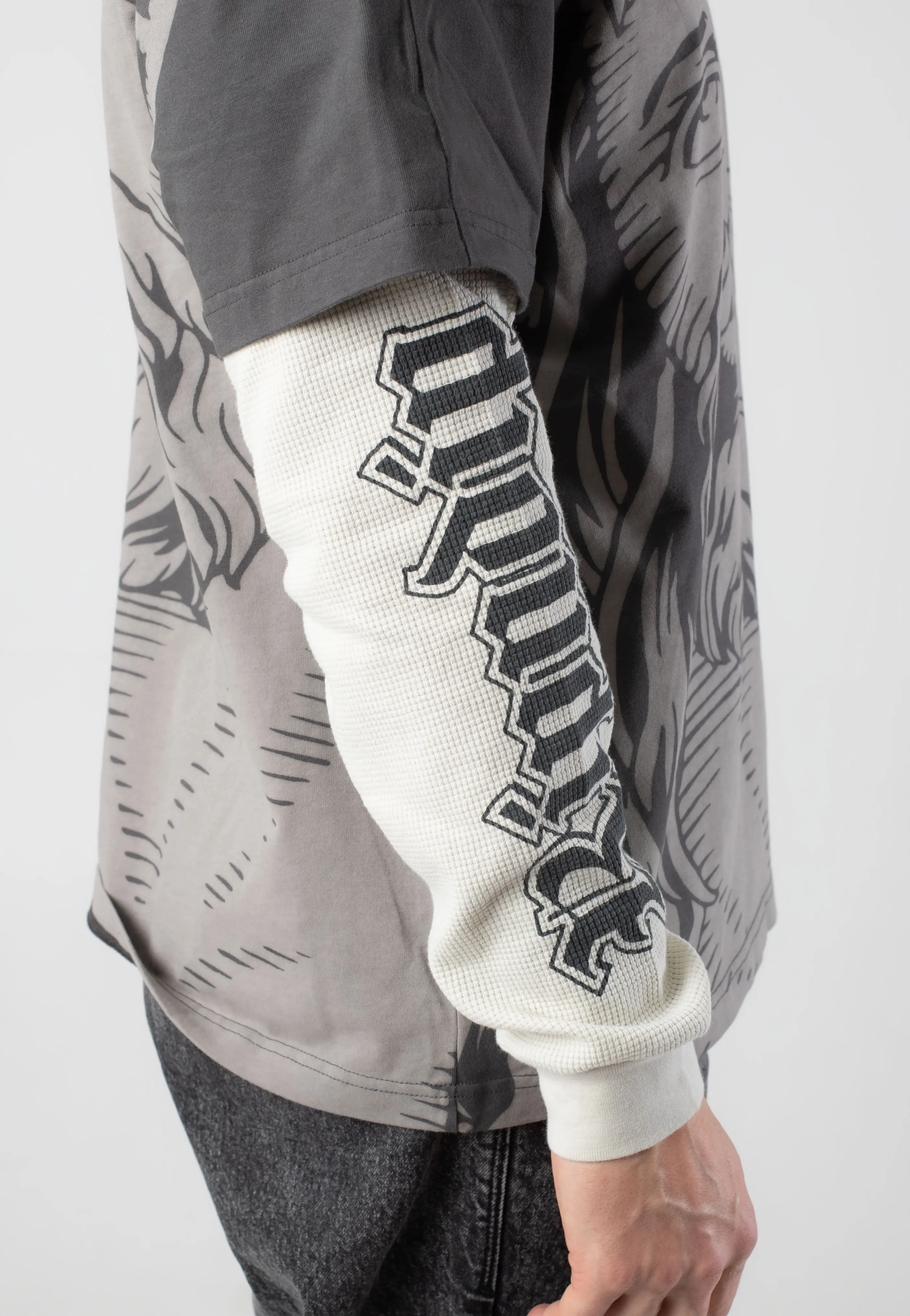 RIPNDIP - Lord Savior Double Sleeve Dark Charcoal - Sweater