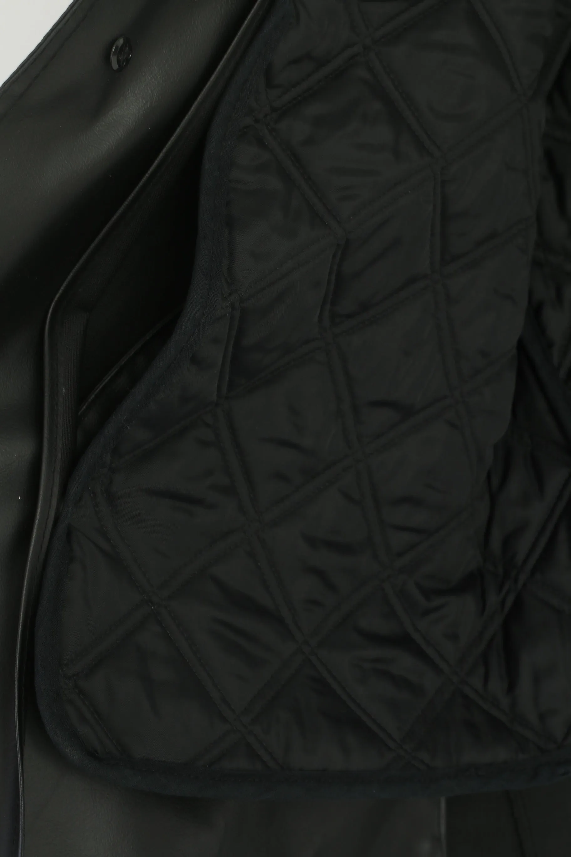 Risa Men 52 L Jacket Black Shiny Removable Lining Single Breasted Swiss Made Top