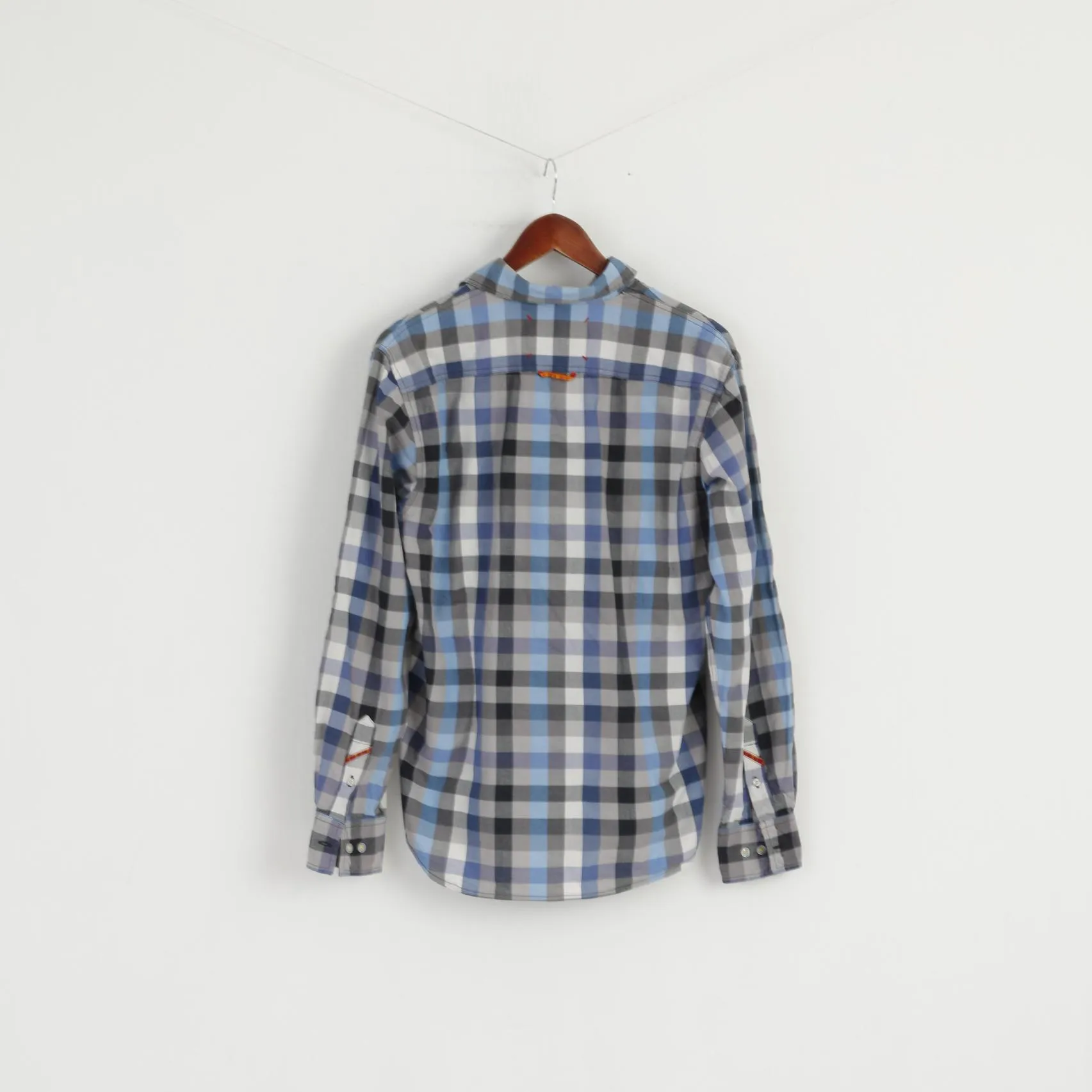 Robert Graham The Freshly Laundered Men M Casual Shirt Blue Check Cotton Top