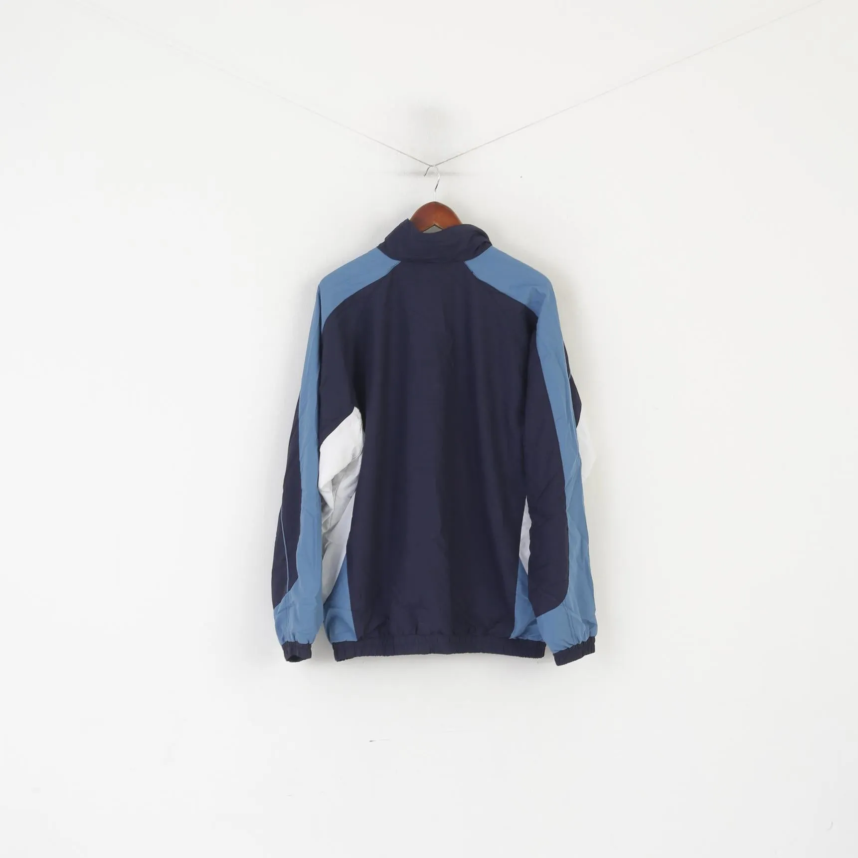 Rodeo Sports at C&A Men 52 L Jacket Navy Vintage Full Zipper Sportswear Top