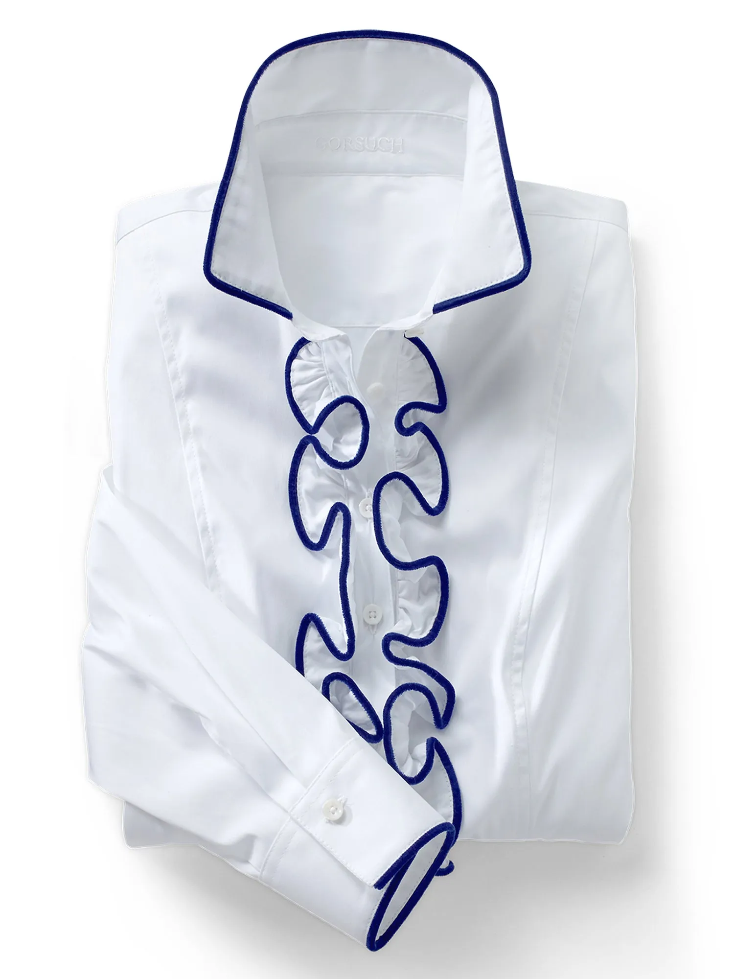 Ruffle Velvet Shirt