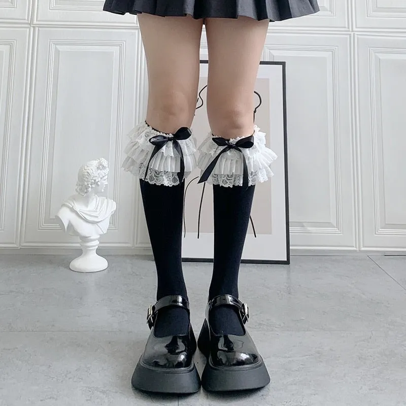Ruffled Knee Socks