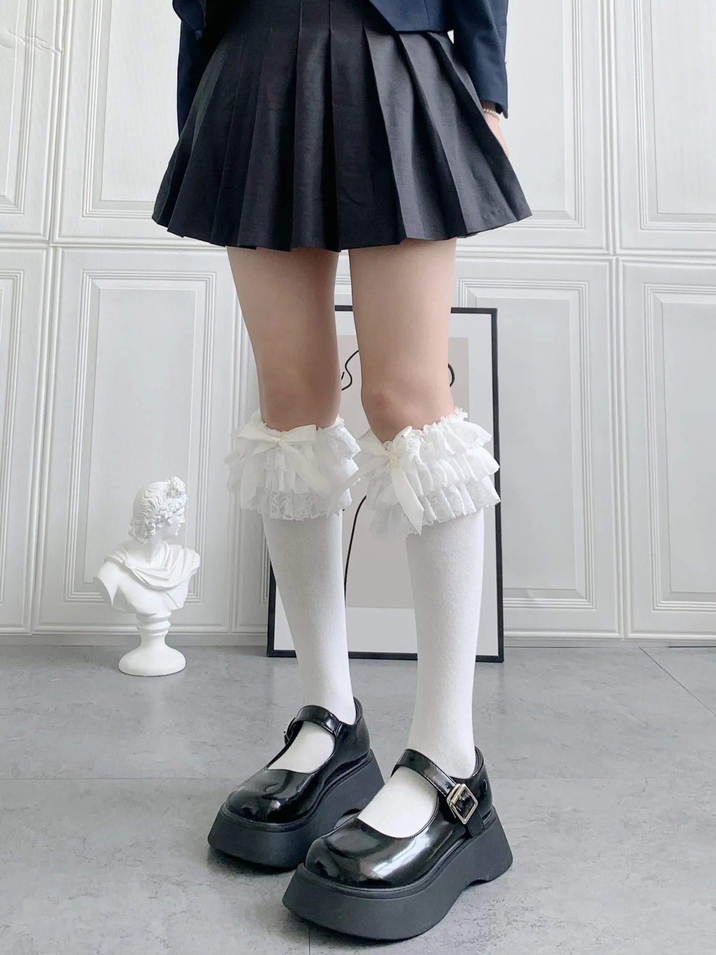 Ruffled Knee Socks