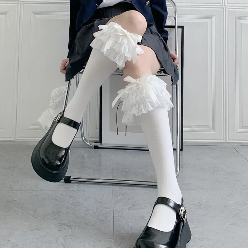Ruffled Knee Socks