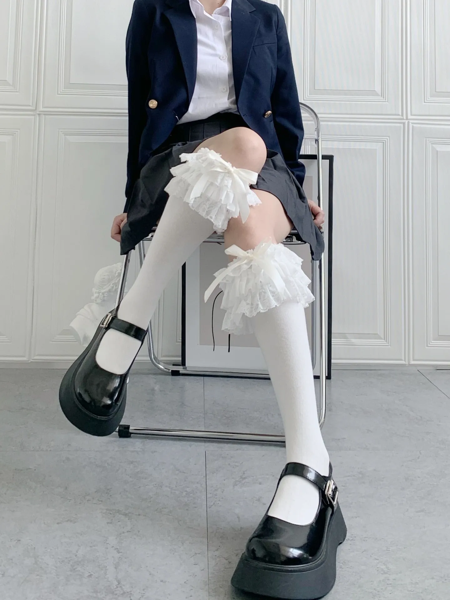 Ruffled Knee Socks
