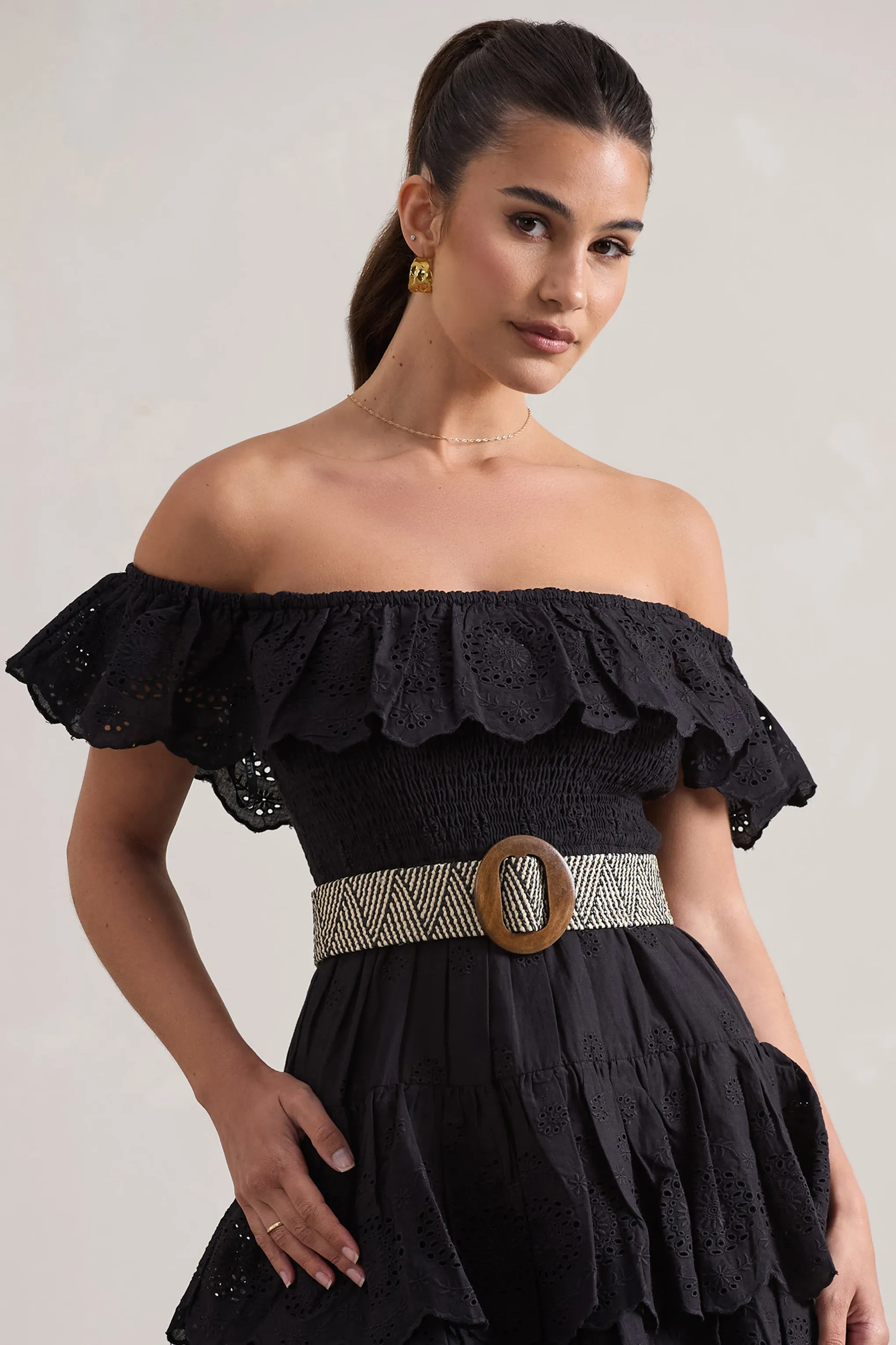 Salassa | Patterned Woven Belt Club L London