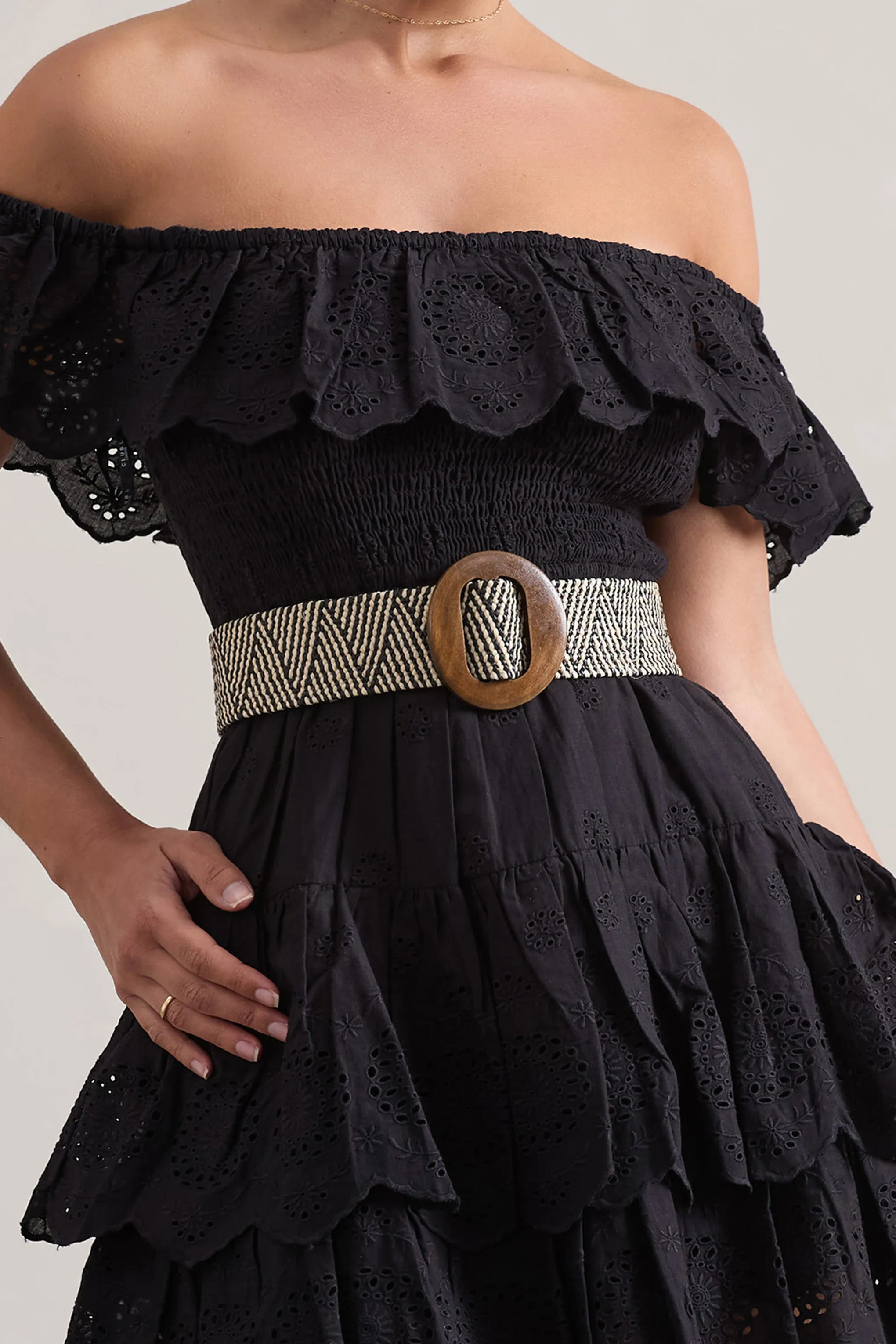Salassa | Patterned Woven Belt Club L London
