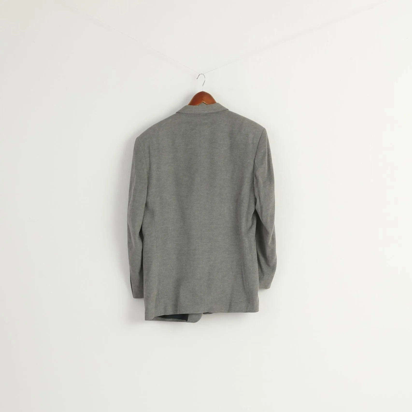 Sandro Pozzi Men 50 40 Blazer Gray Viscose Sport Casual Single Breasted Jacket