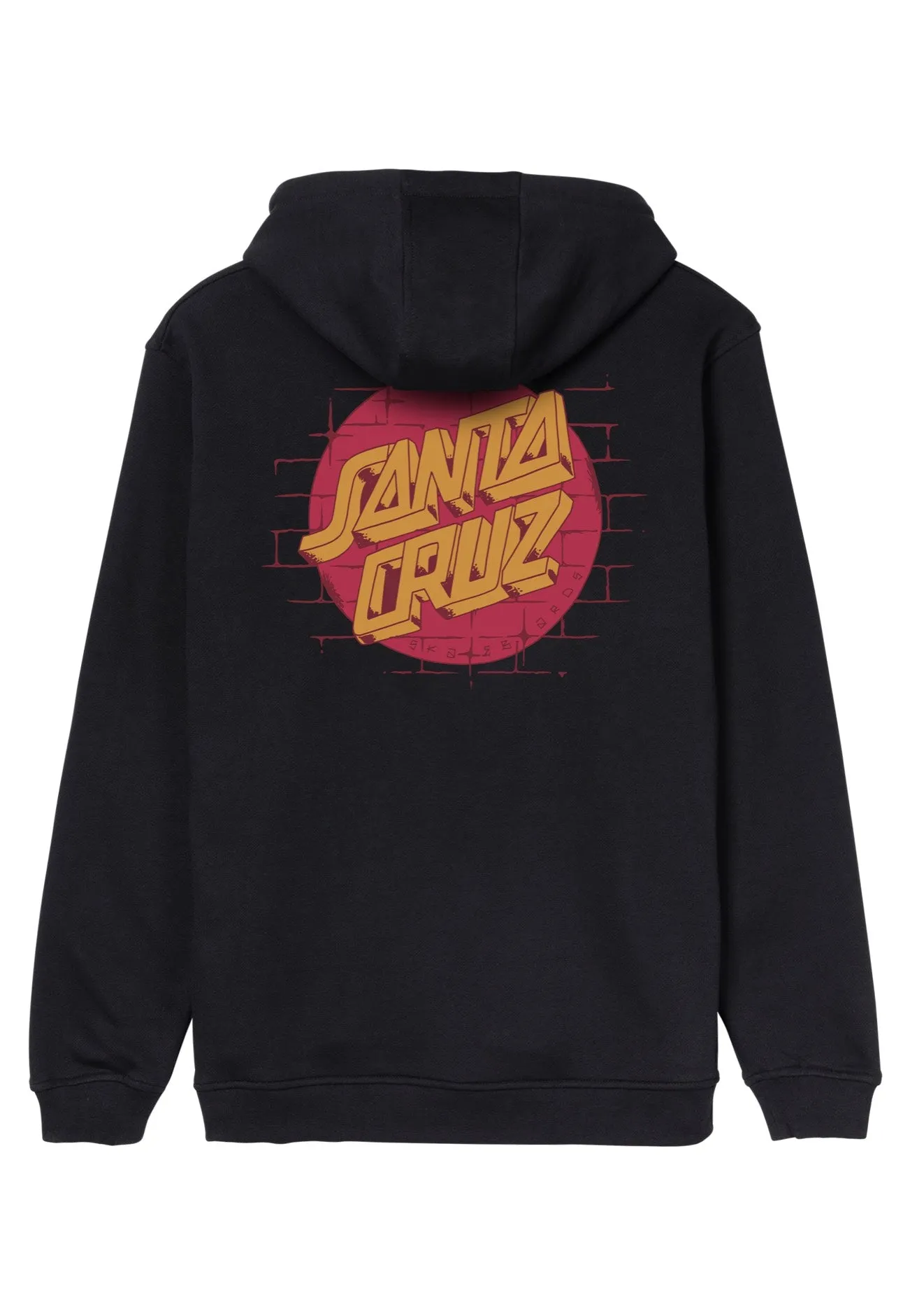 Santa Cruz - Scrawl Brick Dot Center Black - Hoodie