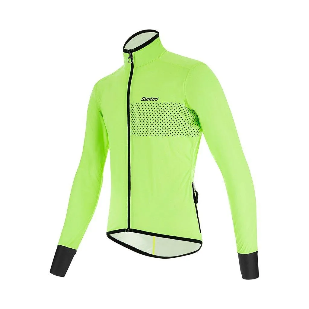 Santini Gaurd Nimbus Rain Jacket (Fluo Green)