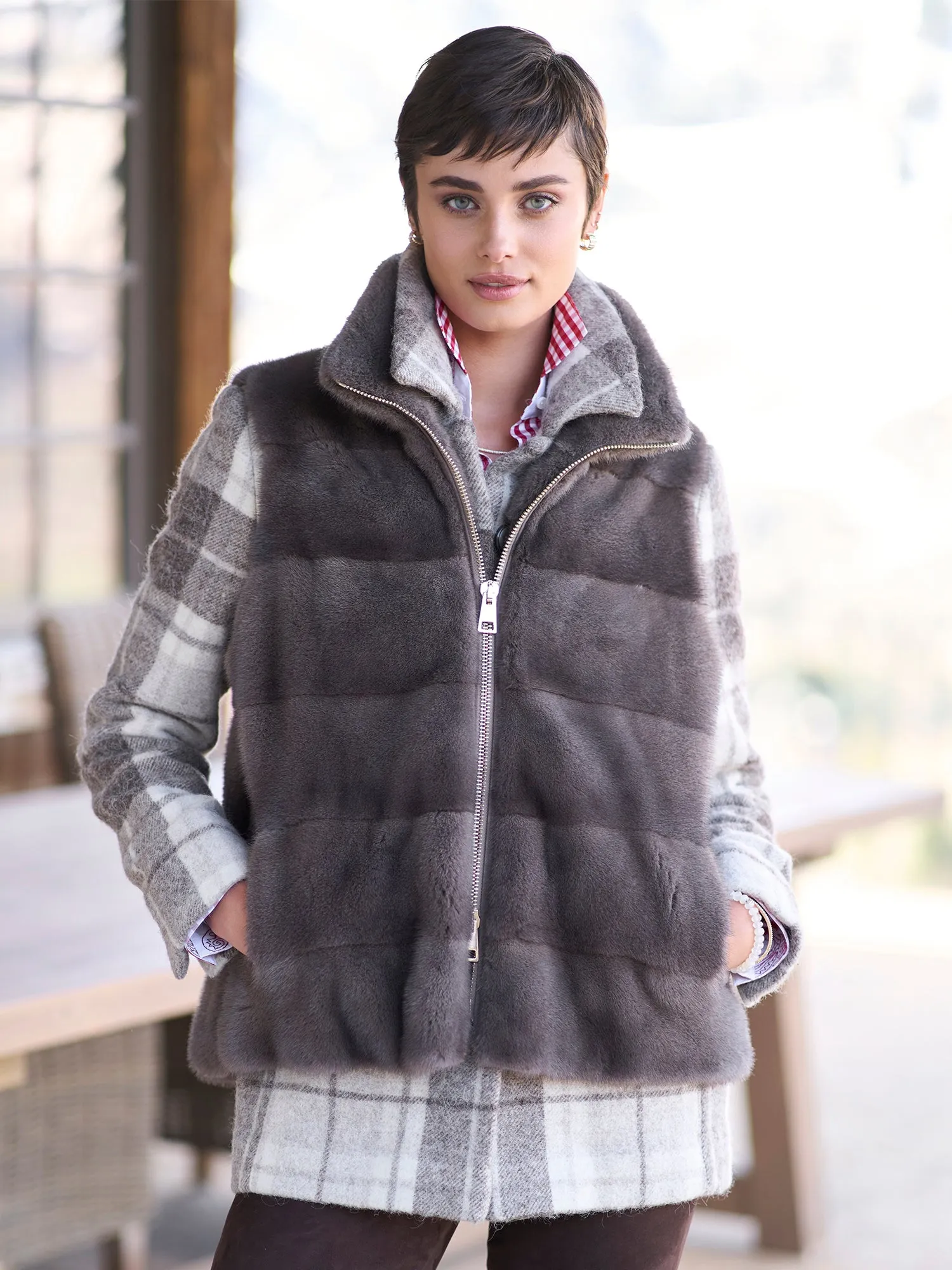 Sarah Mink Fur Vest