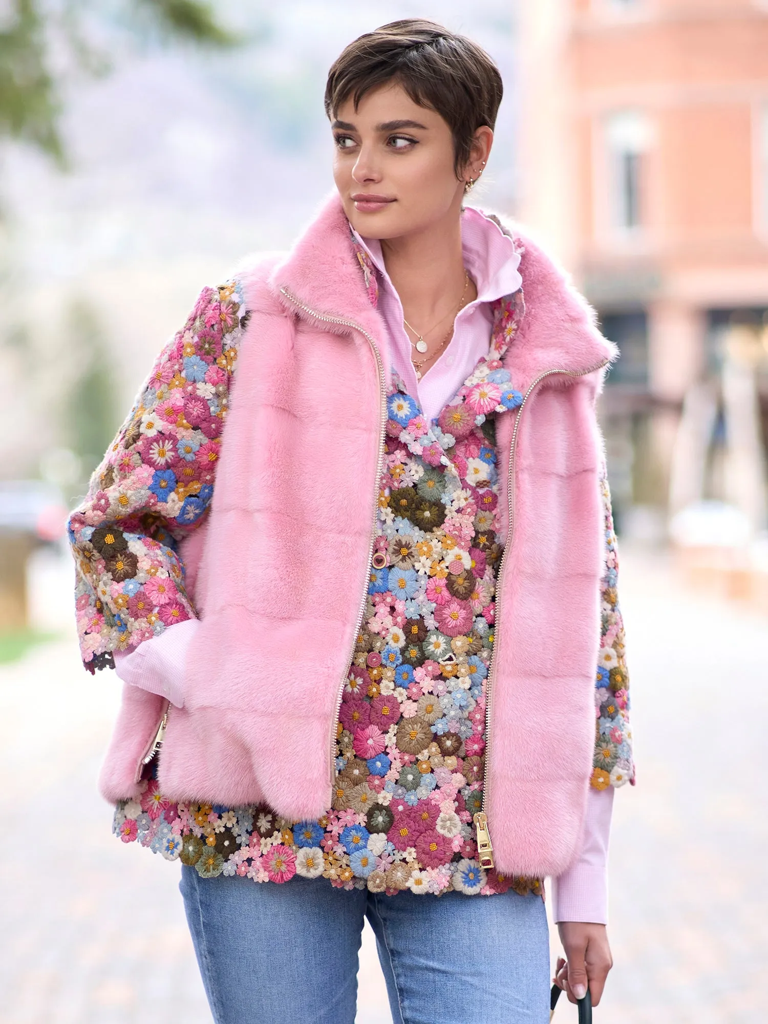 Sarah Mink Fur Vest