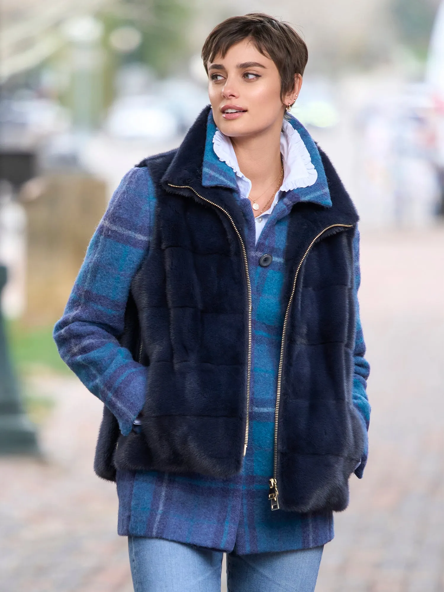 Sarah Mink Fur Vest