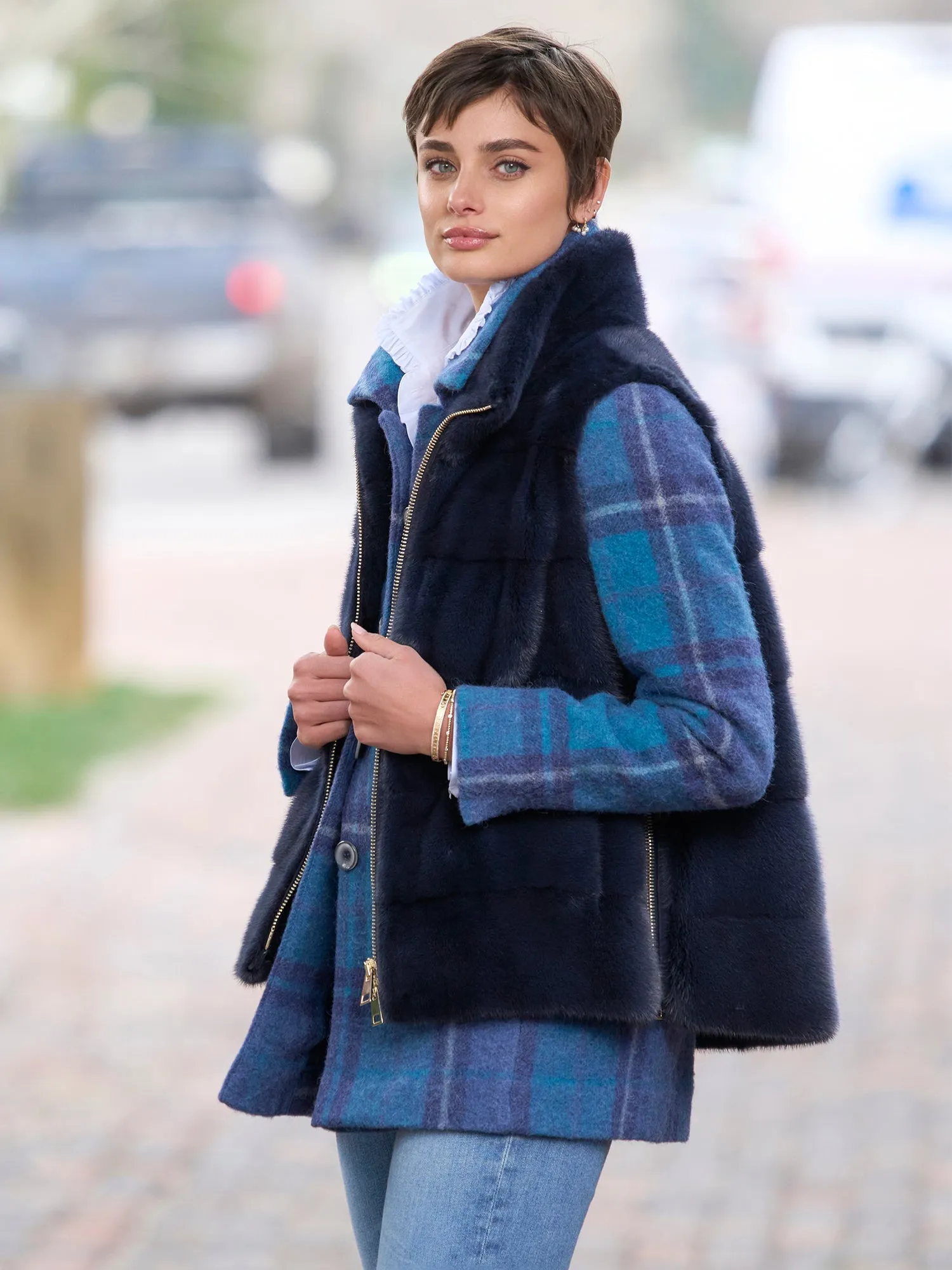 Sarah Mink Fur Vest