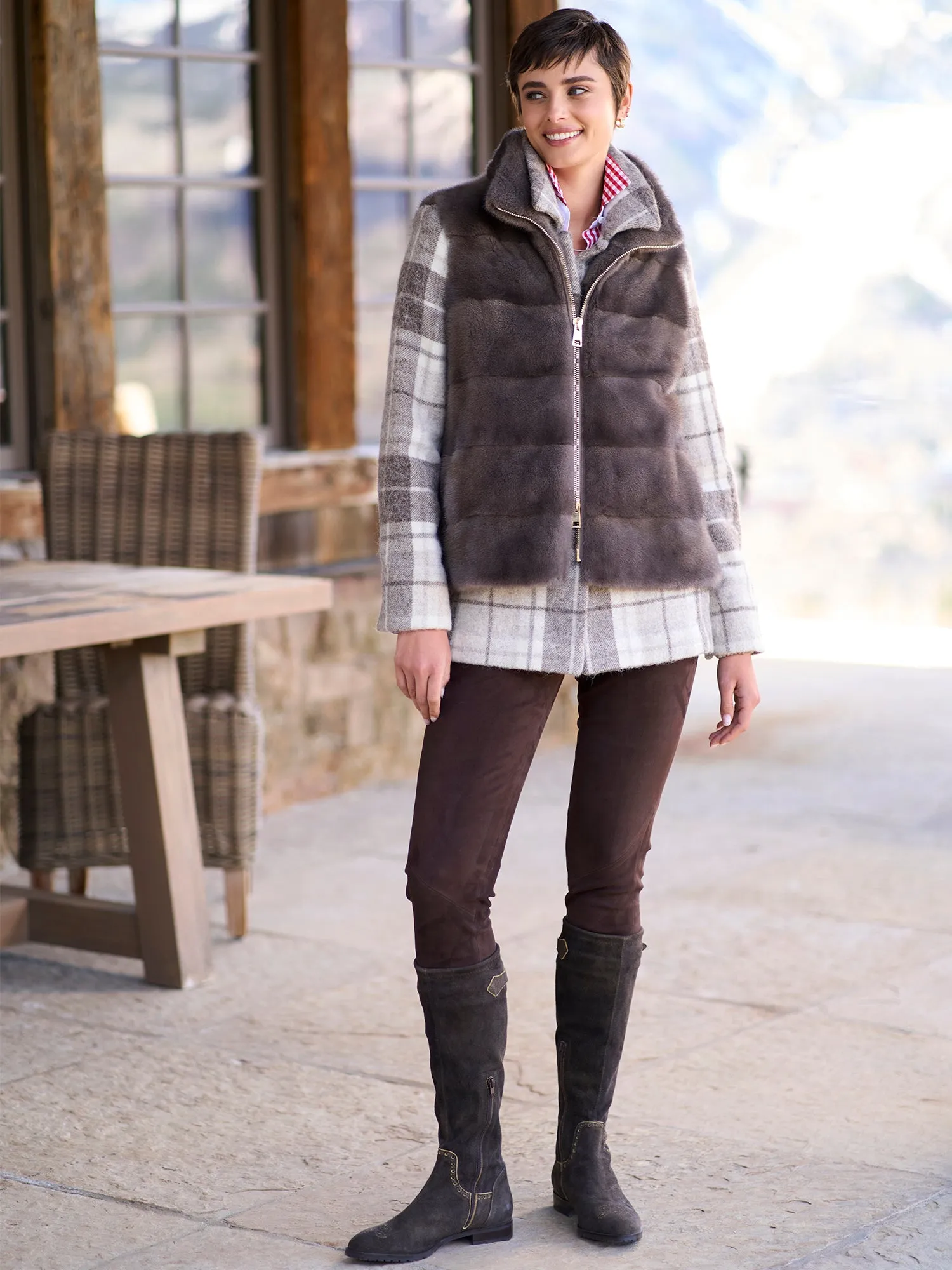 Sarah Mink Fur Vest