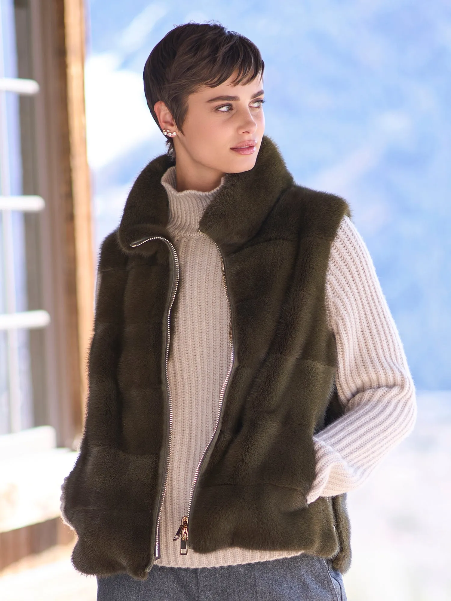 Sarah Mink Fur Vest