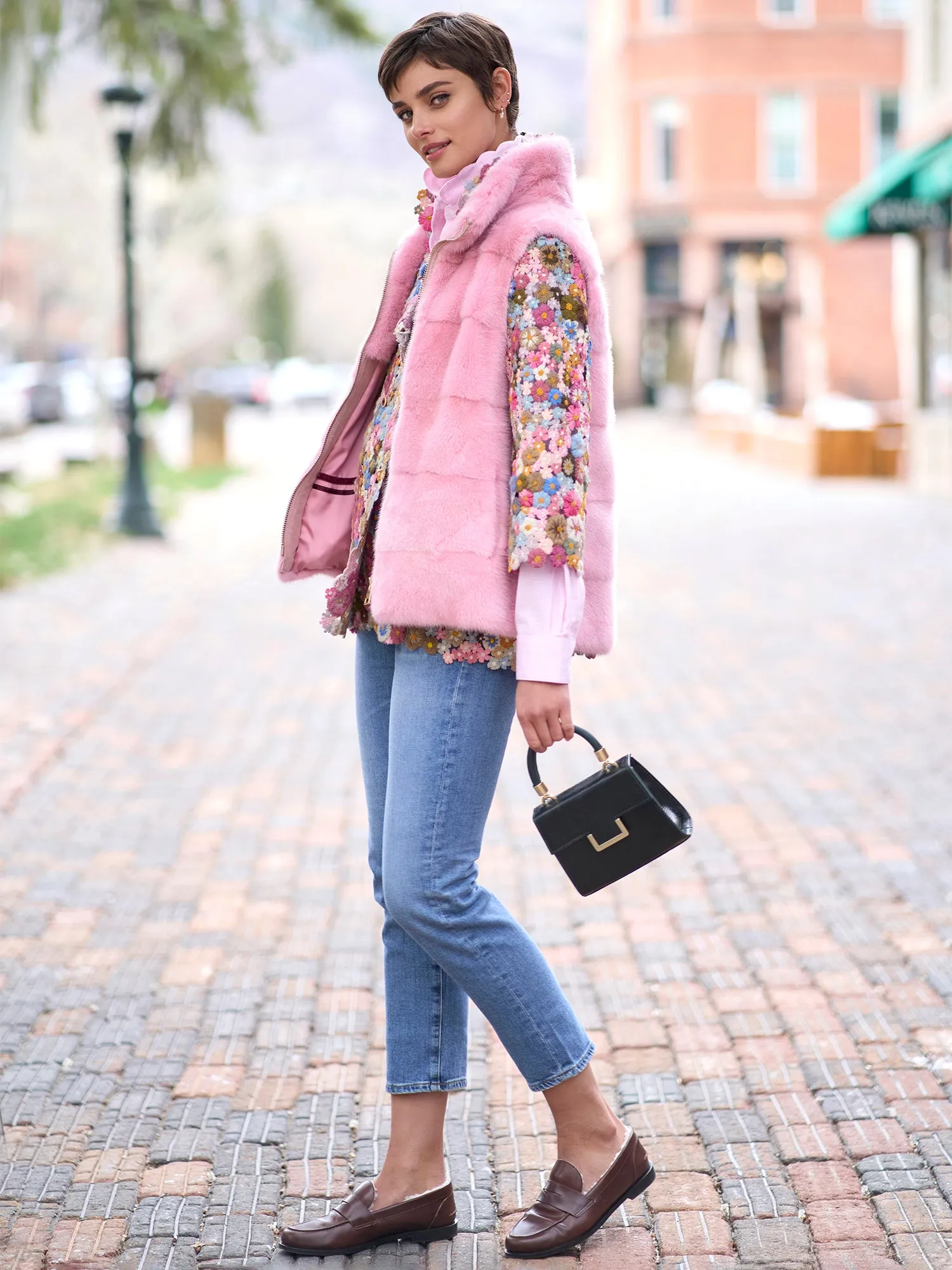 Sarah Mink Fur Vest