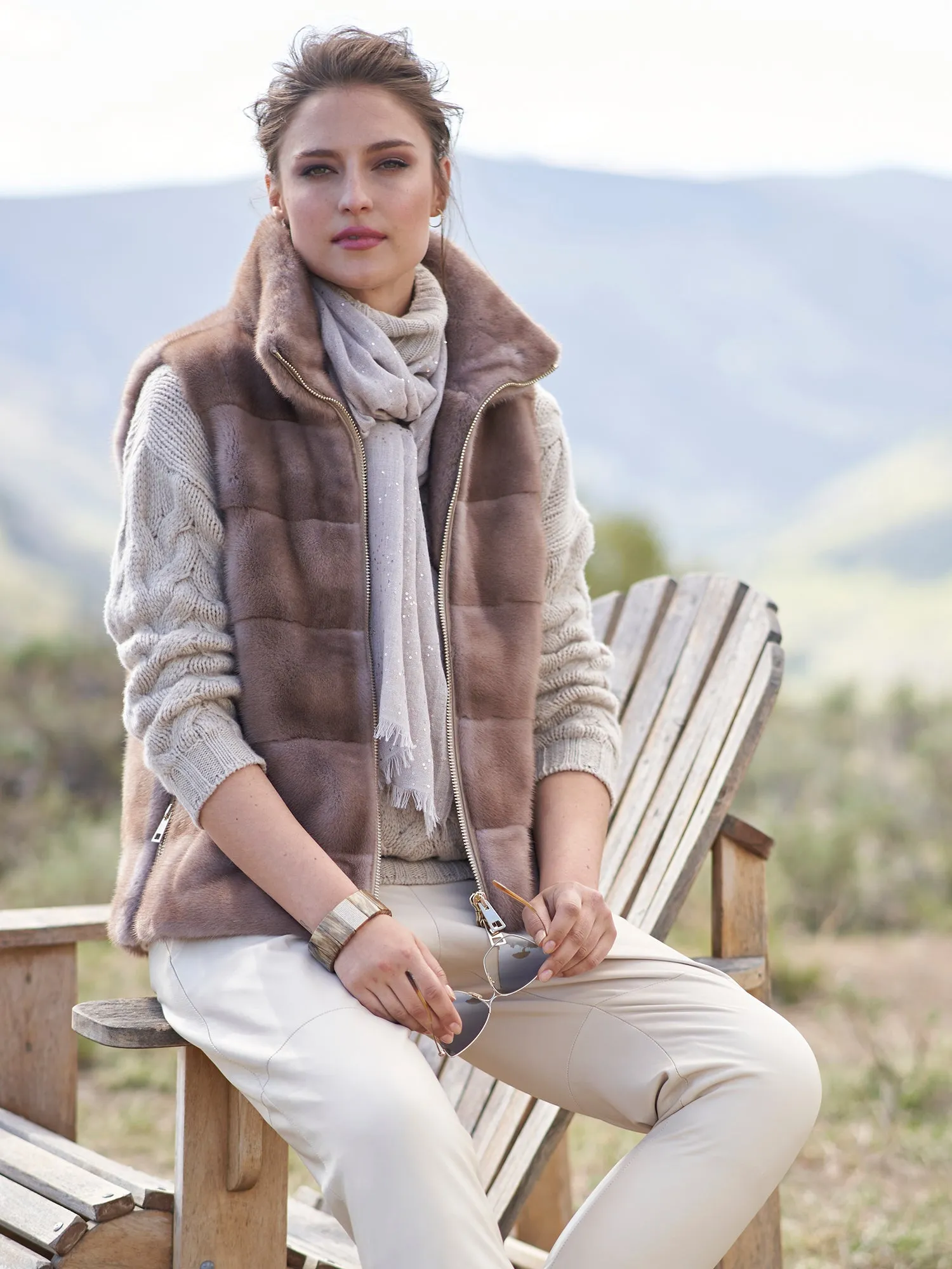 Sarah Mink Fur Vest