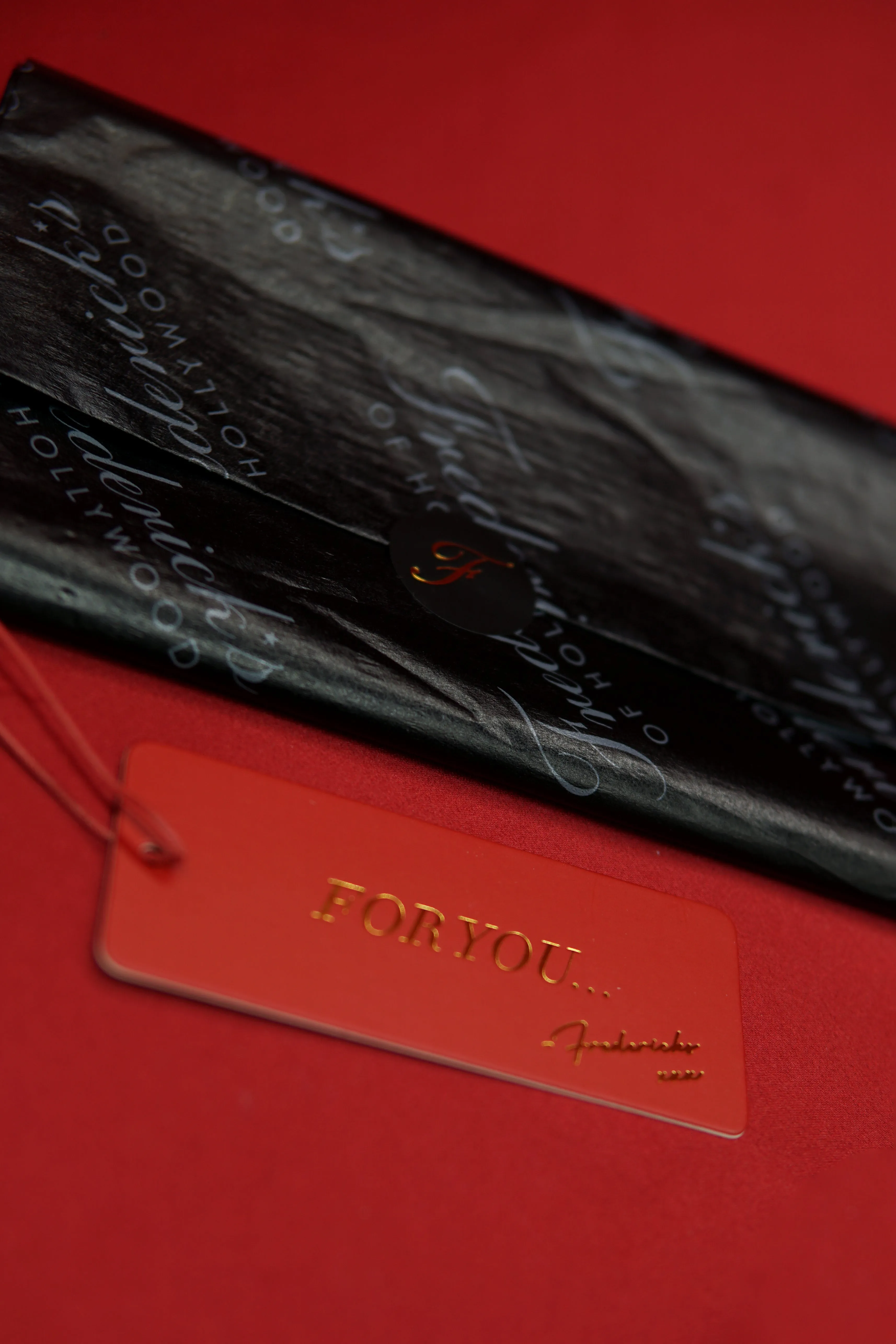 Satin Gift Pouch With Tissue & Tag